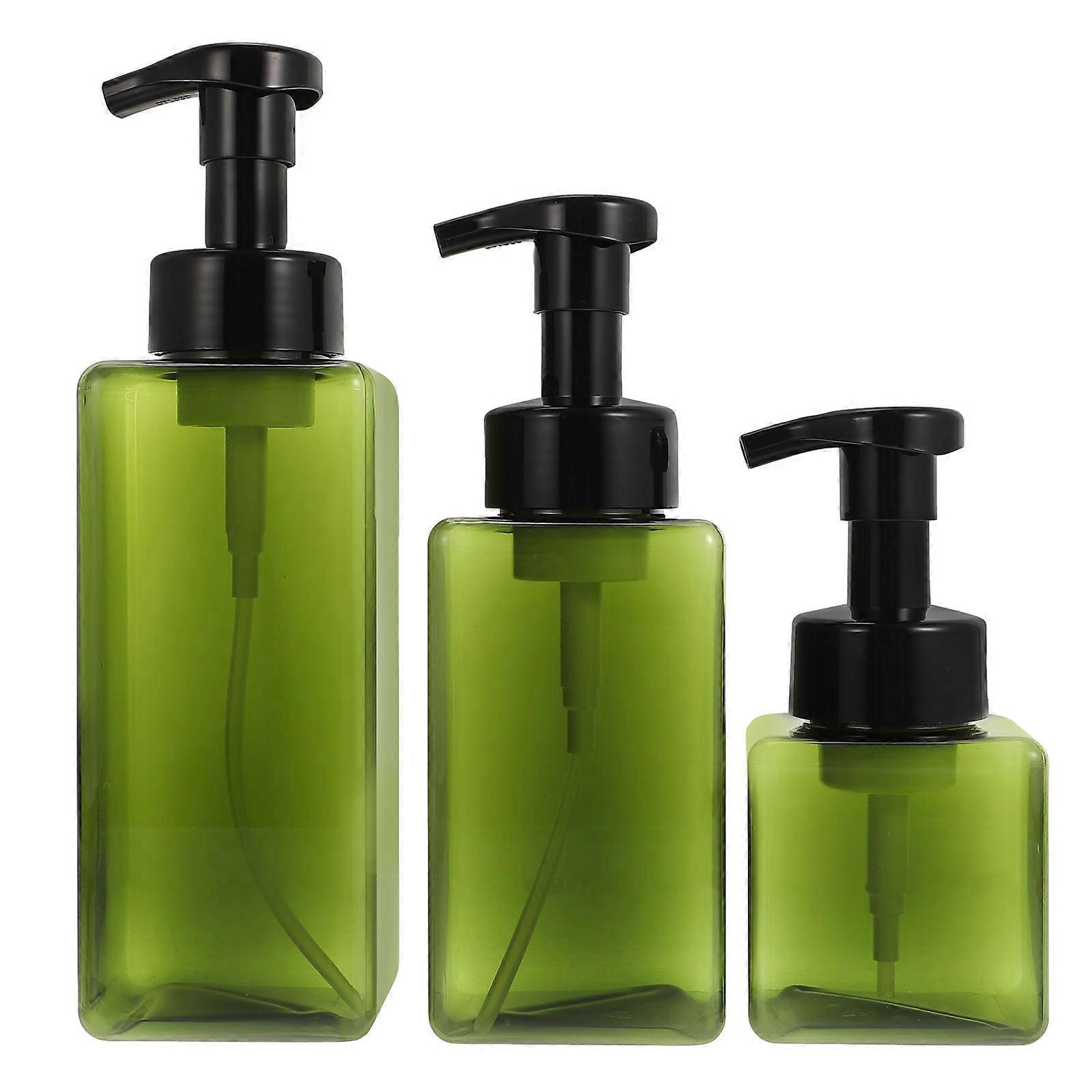 3pcs Foaming PETG Pump Dispensers for Body Wash, Shampoo & Cosmetics – Travel Friendly Empty Lotion Bottles