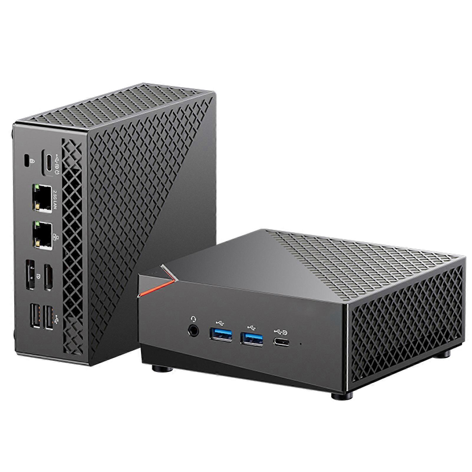 Mini Desktop Computer 8G+256GB 8 Cores 16 Threads WIFI6 BT5.2 Support 4K Triple Screen Display Mini PC for Office Conference Movie