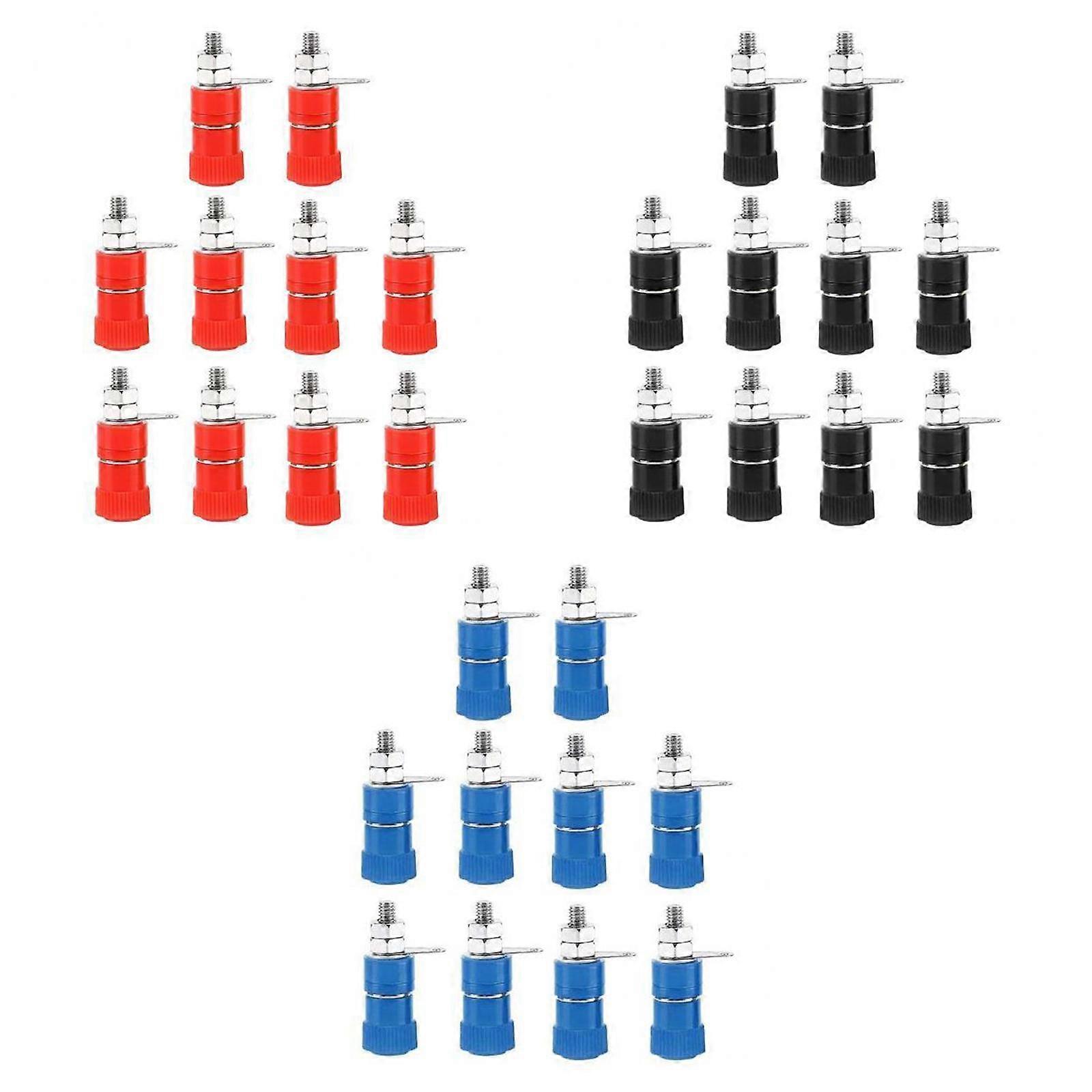 30pcs/pack 4mm Banana Sockets Speaker Binding Posts Terminal