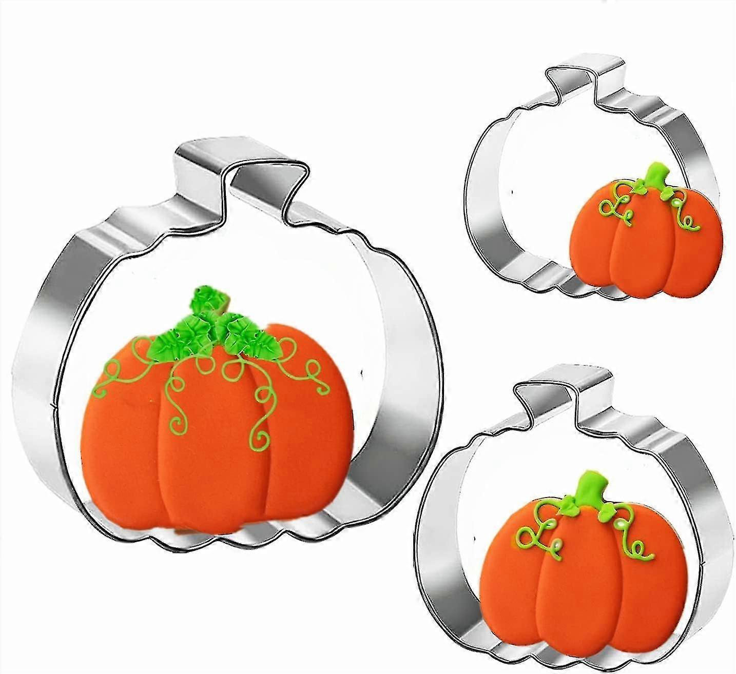 Pumpkin Cookie Cutters Set - Large Fall Halloween Thanksgiving Baking Decor