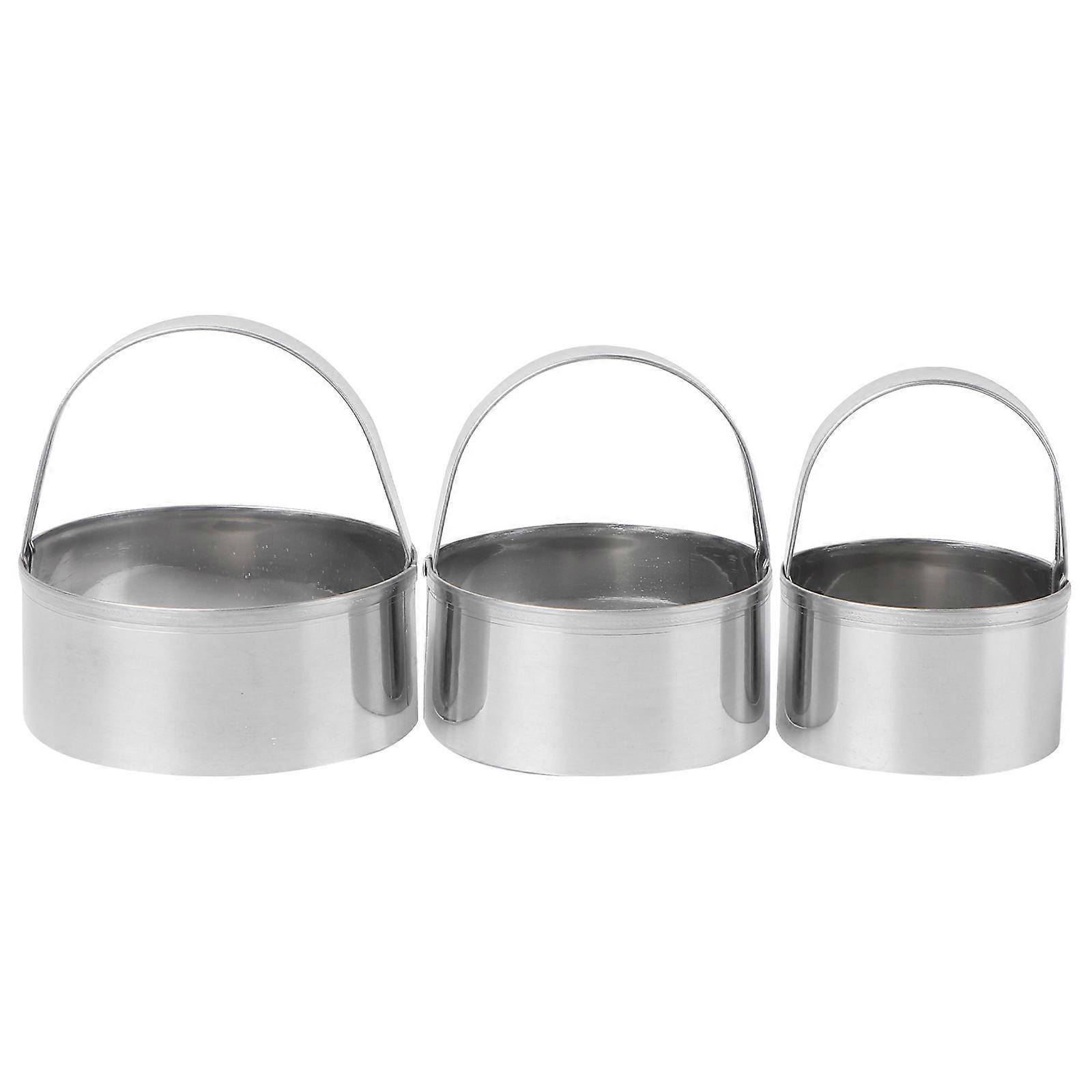 Classic Round Cookie Molds with Handles, Efficient for Shaping Dough, Stackable Units