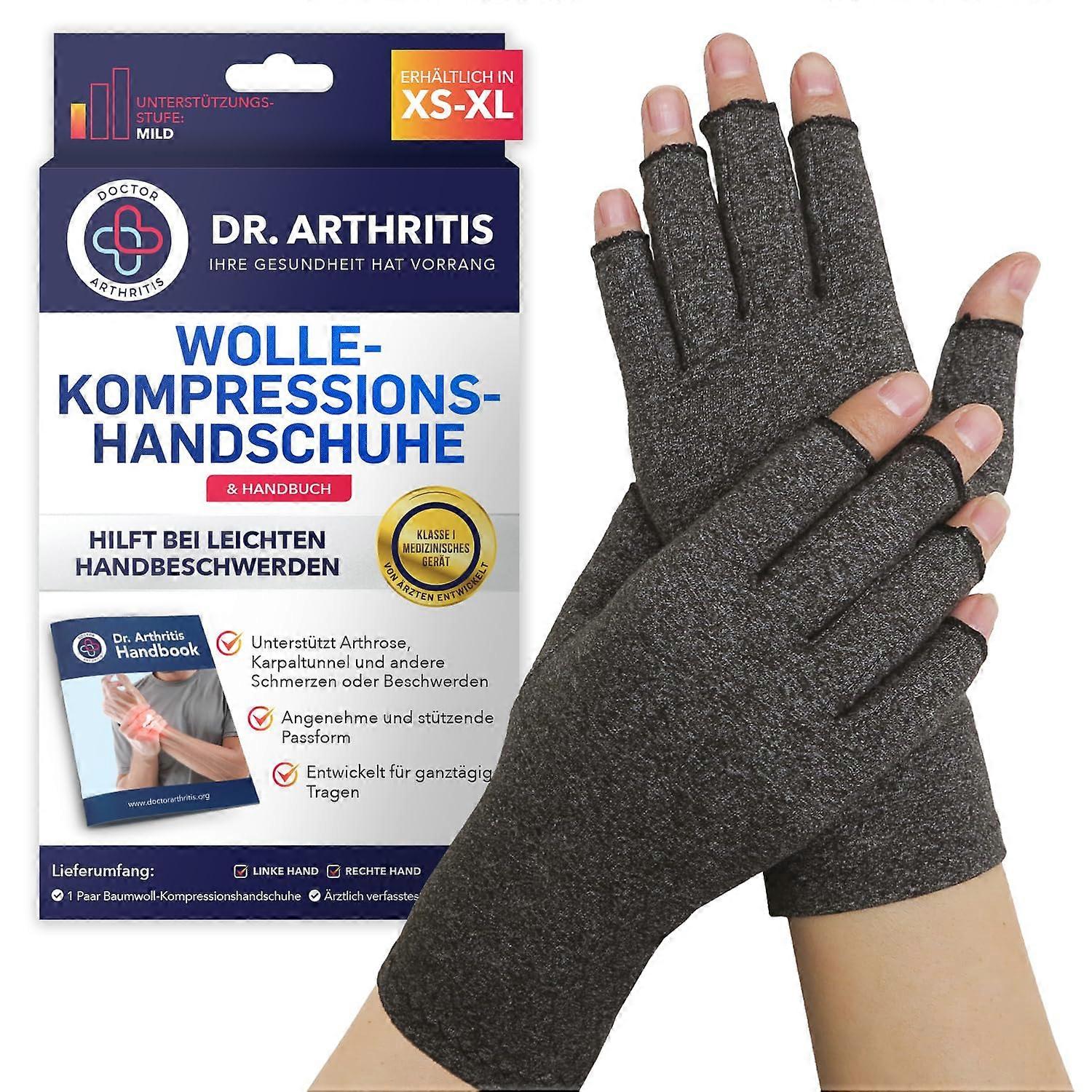 Compression Gloves for Arthritis  Relieves Symptoms, Raynaud, Carpal Tunnel, Grey
