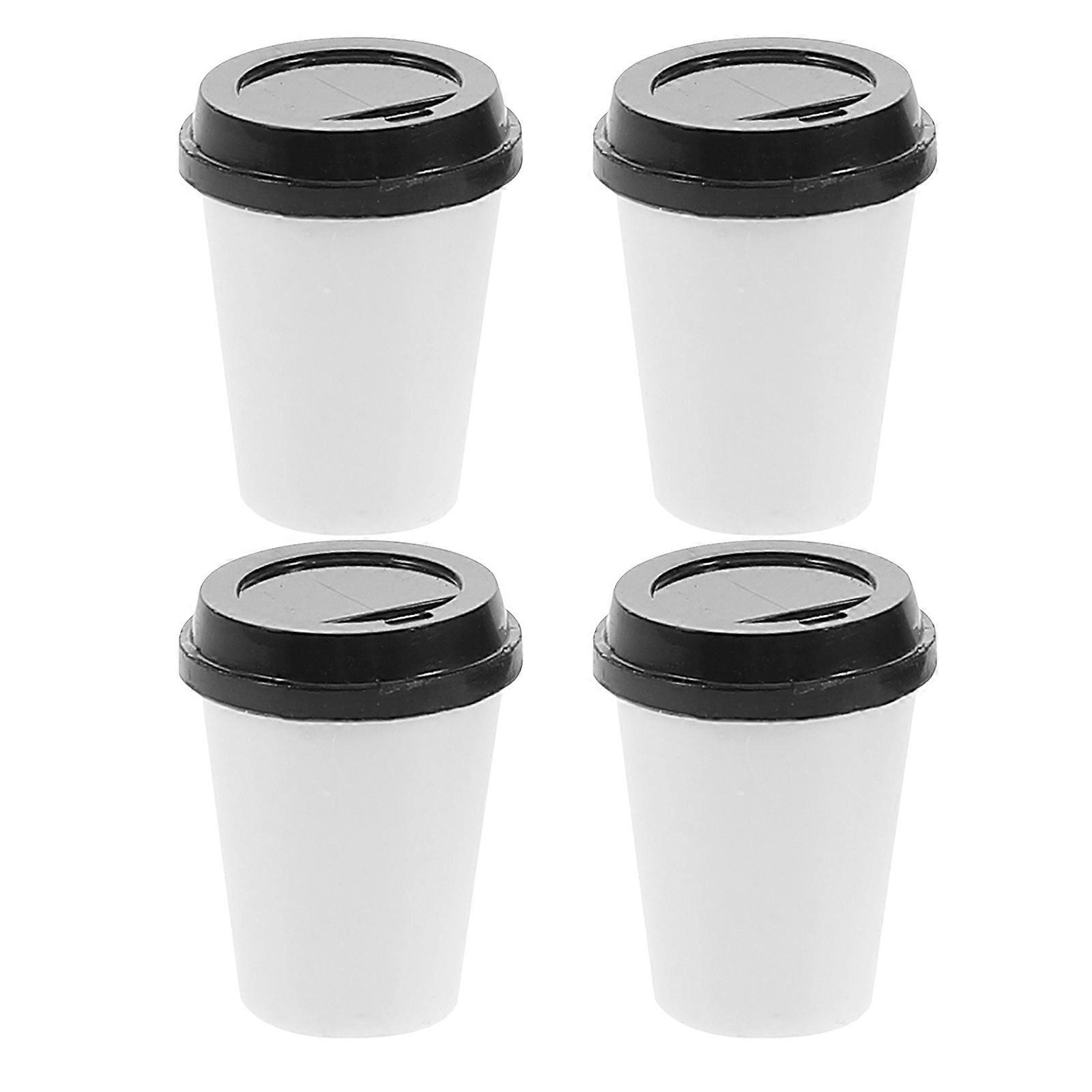 Miniature Cups for Dollhouse Small Plastic Coffee Cup for Imaginative 4Pcs