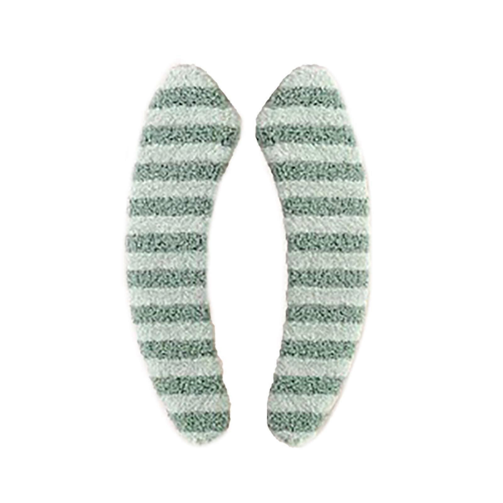 2pc Soft Plush Toilet Seat Covers Green Adhesive Design Cushions Easy Installation Fit Most Standard Toilets