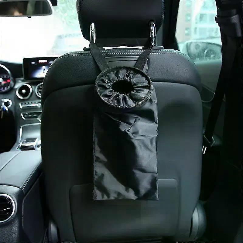 Black Car Trash Can Pack Bag Waterproof Car Trash Bag Suitable for Little Leak Proof Cooler Bag- Car Garbage Bag with Side Pocket Zr