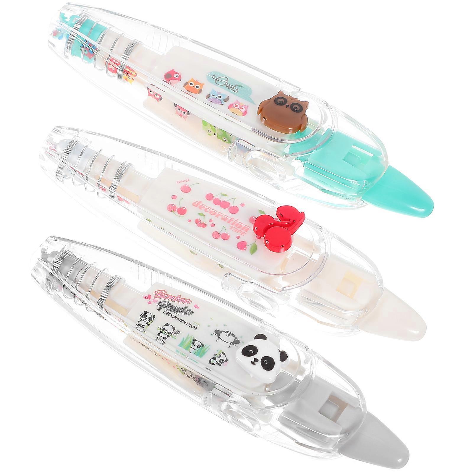 Pattern Press Tape Write Out Correction Tape Hand Account Marking 11.00x2.50x2.50cm Highlighting 3Pack
