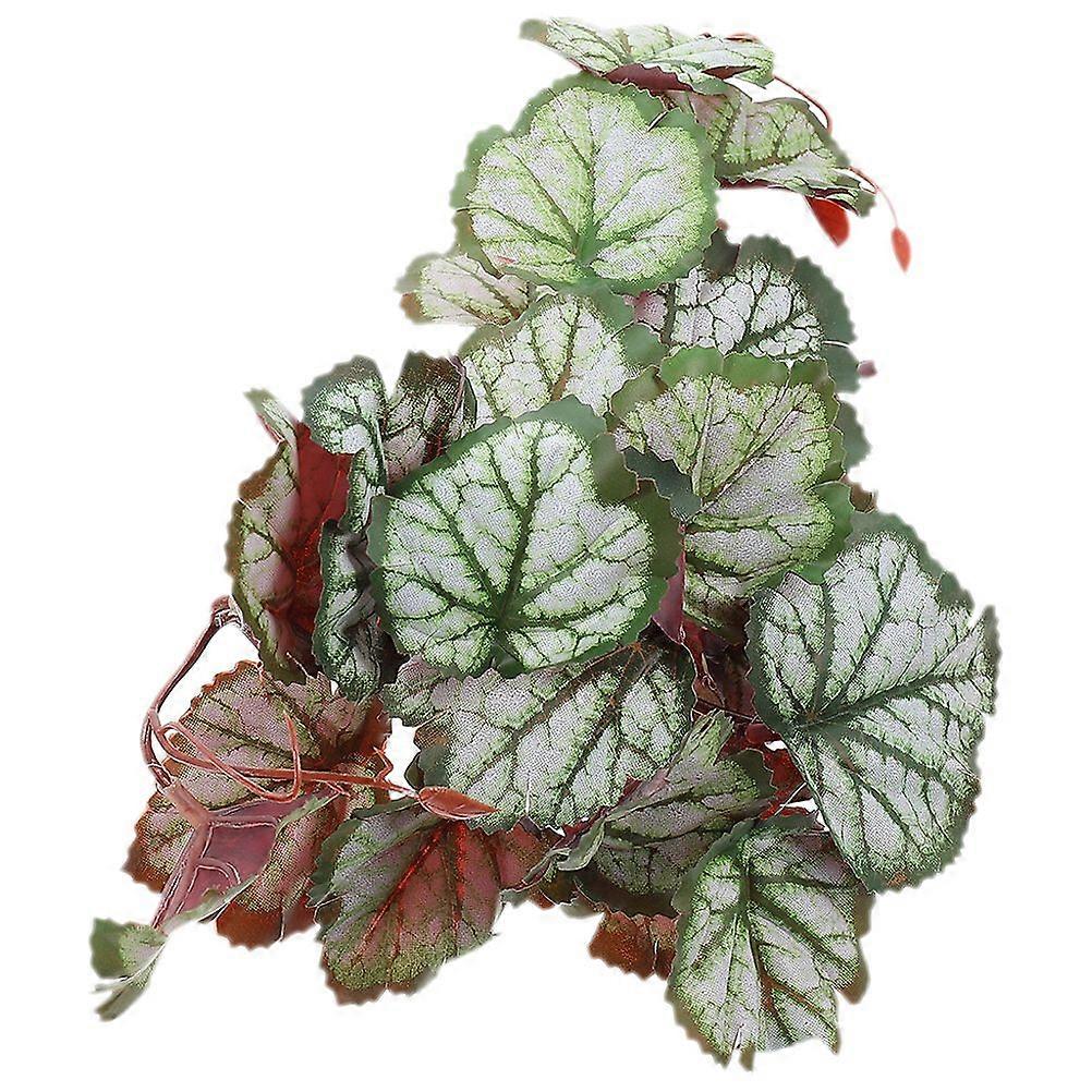 شنقا ورقة زخرفة النبات الاصطناعي قلادة الزواحف خزان مخبأ سحلية تررم ديكور