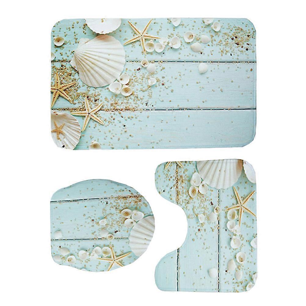 Bath Mat Sets Flannel Carpet Elegant High-Grade Bathroom Use Water Absorption 3Pcs