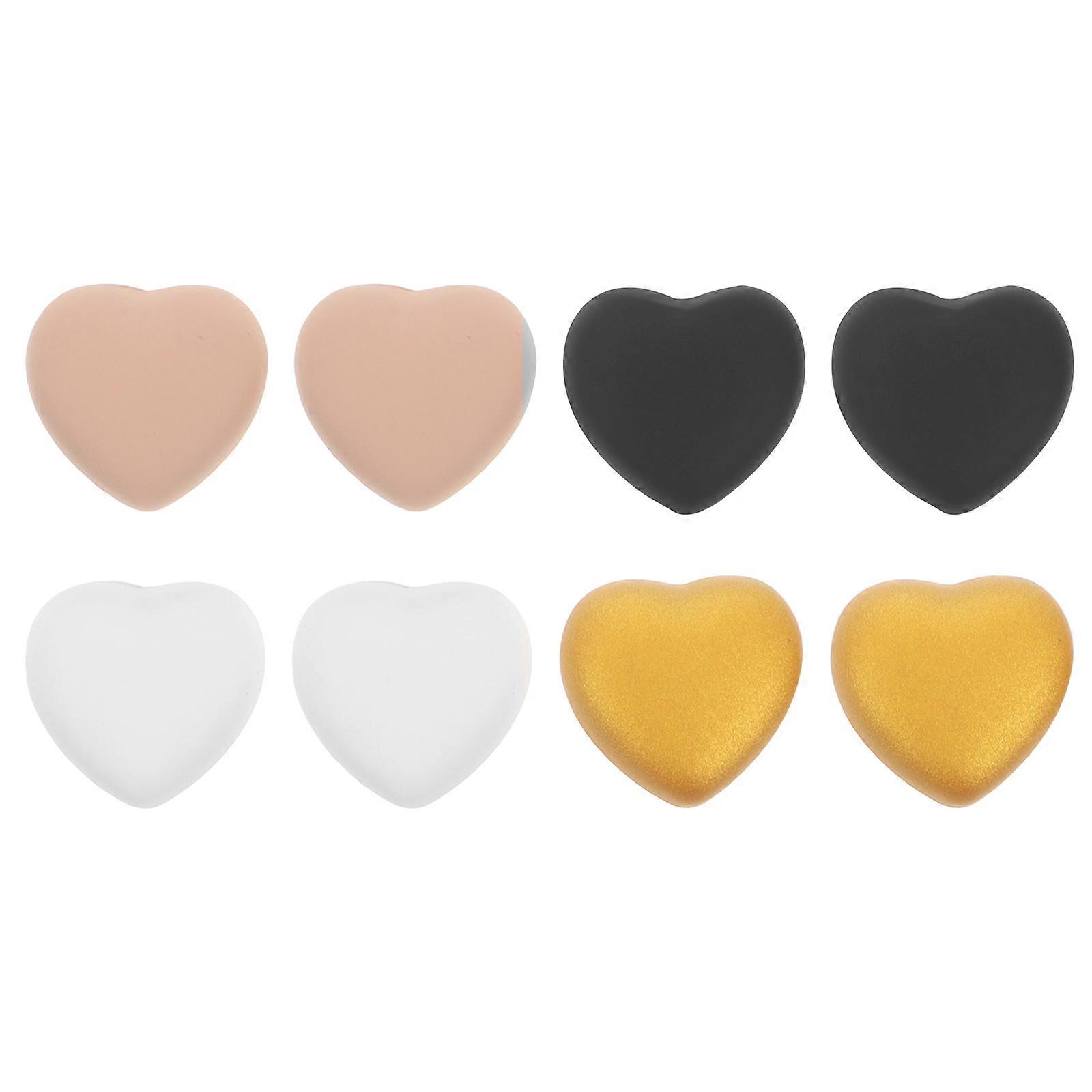 Magnetic Hijab Pins 4 Sets Heart Shaped Multi Use Scarf Buttons Strong Durable Magnet Clasp for Women's Shawls Scarves Clothing Any Occasion