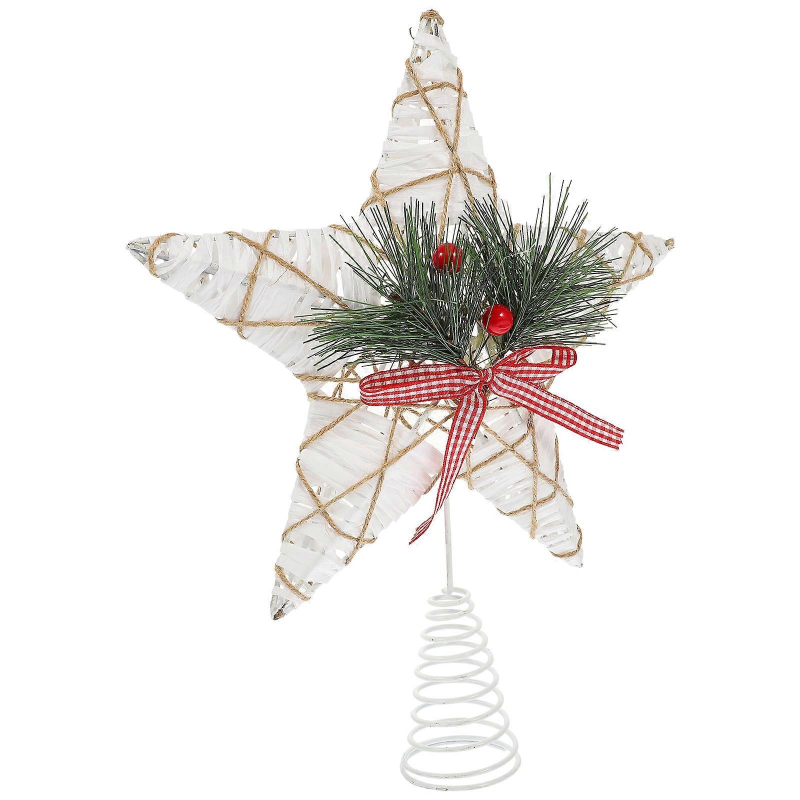 Sparkling Star Christmas Tree Topper Cloth Festive Atmosphere Christmas Celebration 1Set