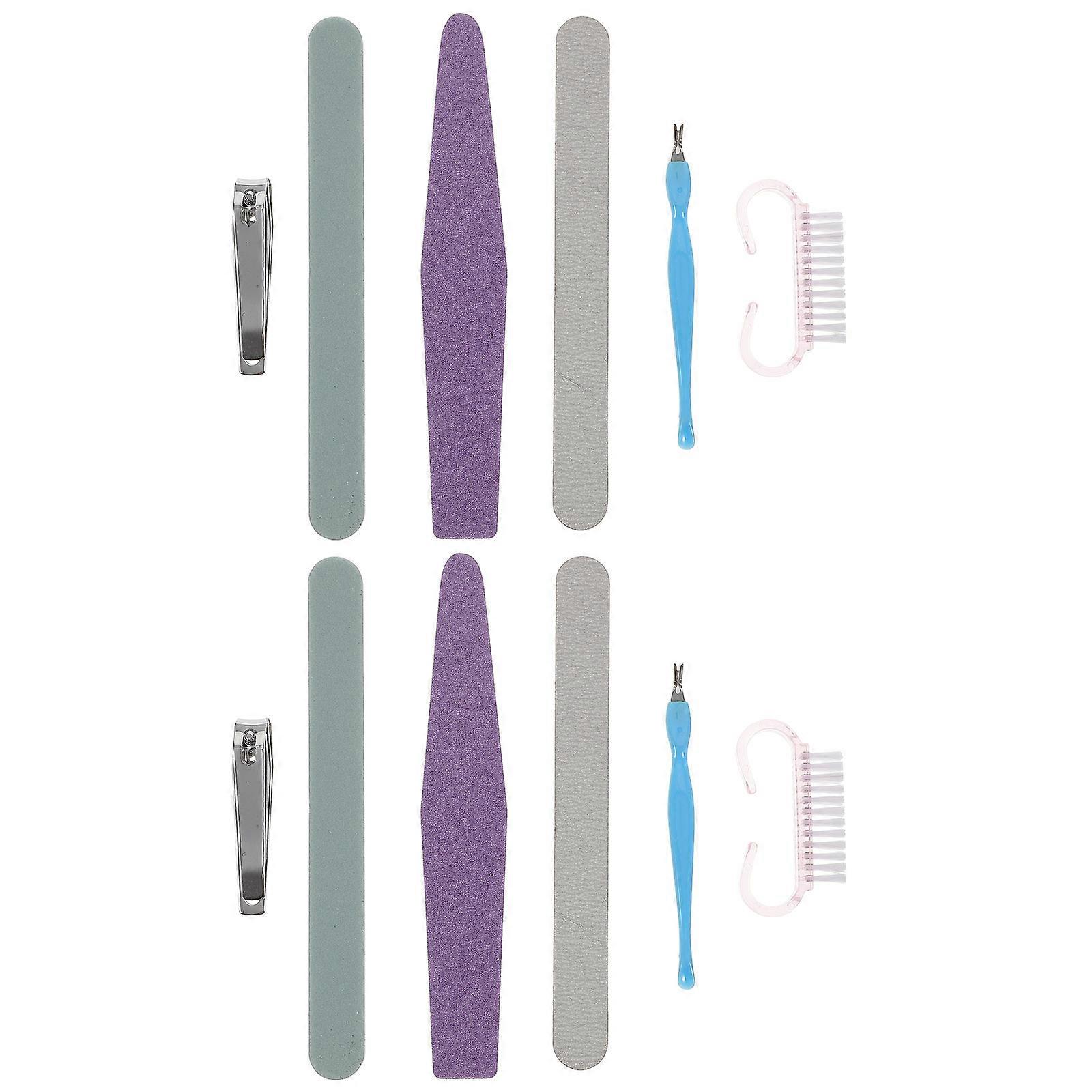 Nail Implements Set Manicure Tool Families Assorted .4 Inch Nail Polishing 12Pcs