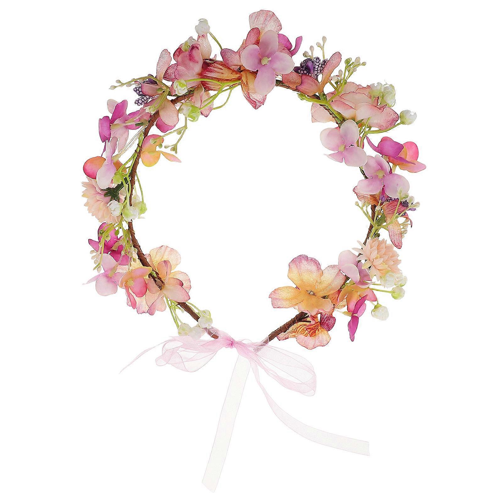 Here's a refined and engaging product description based on your input:
**Floral Headpiece for Women – Lightweight Handwoven Flower Crown Hairband