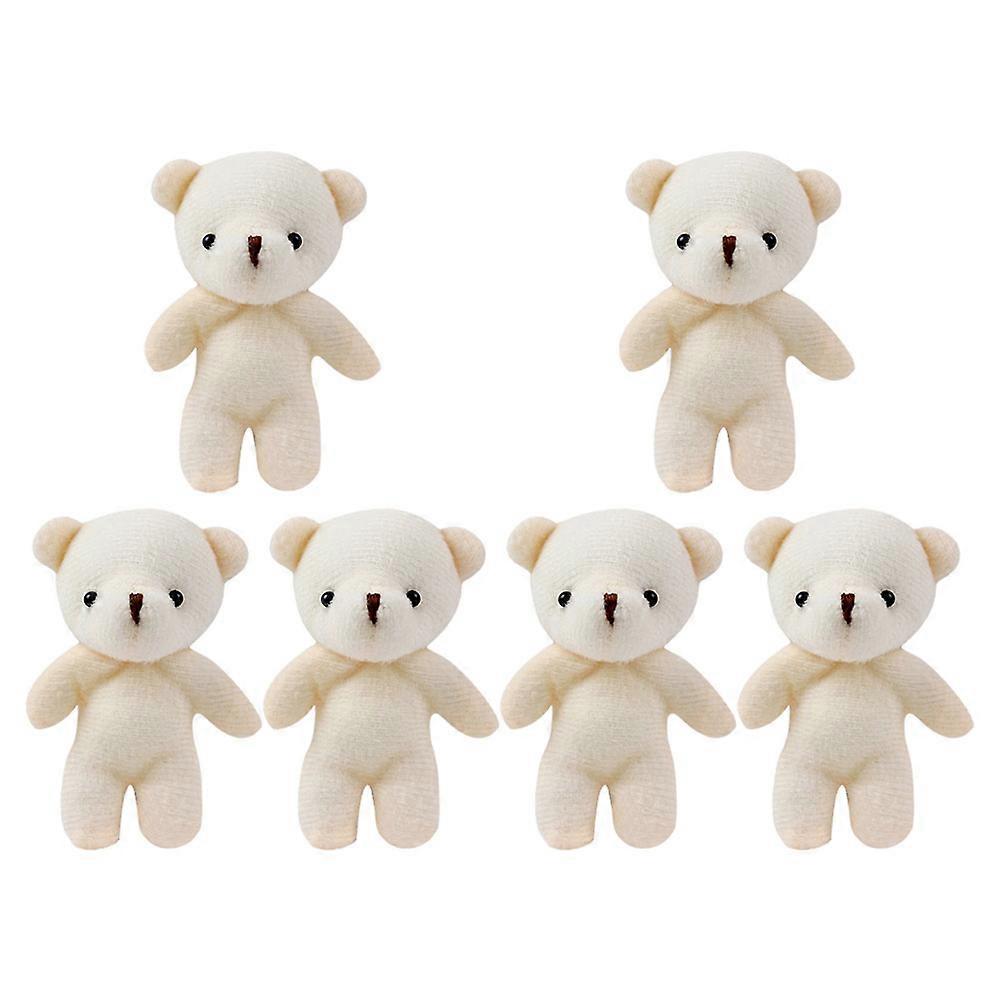 Mini Bear Pendants Backpack Bear Pendants PP Cotton Material Decorative Item 6Pcs