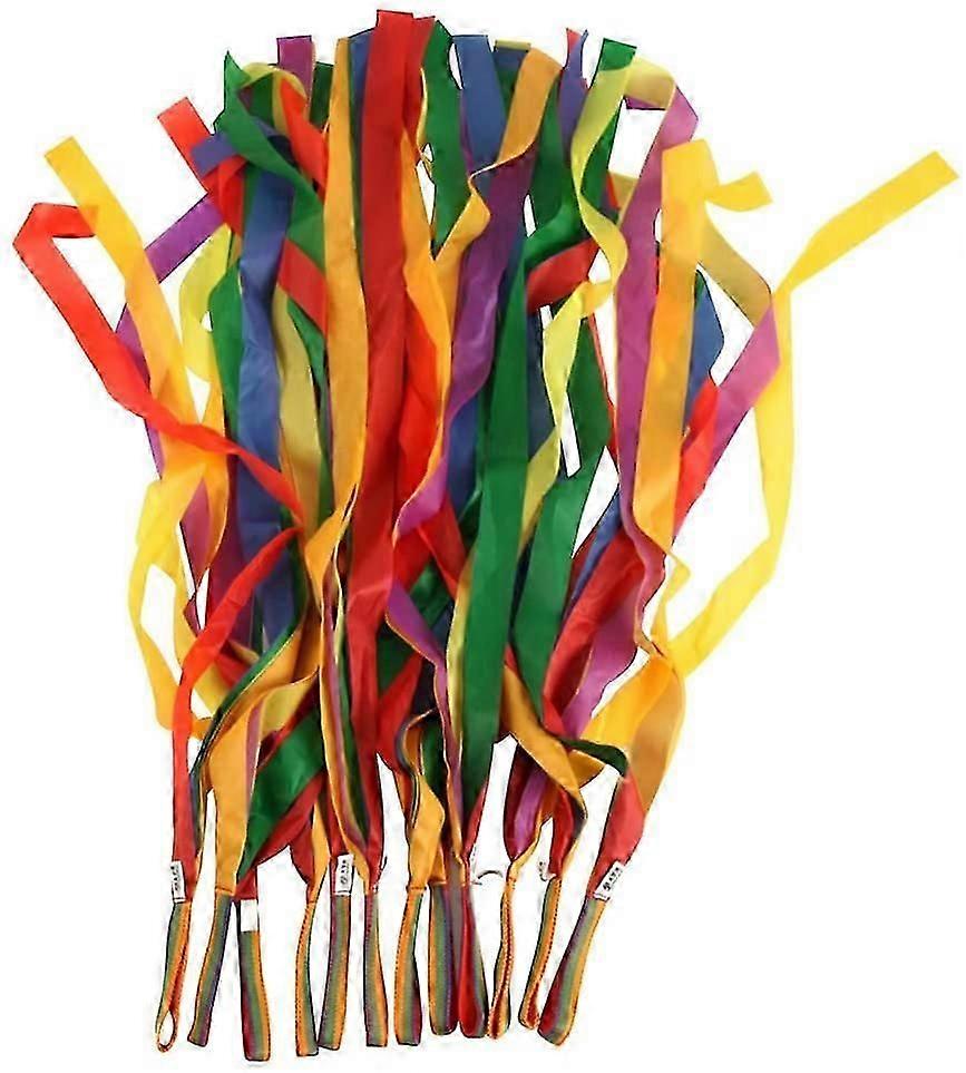 12pcs Rainbow Ribbon Dance Ribbon Colored Ribbon (Multi-colored)