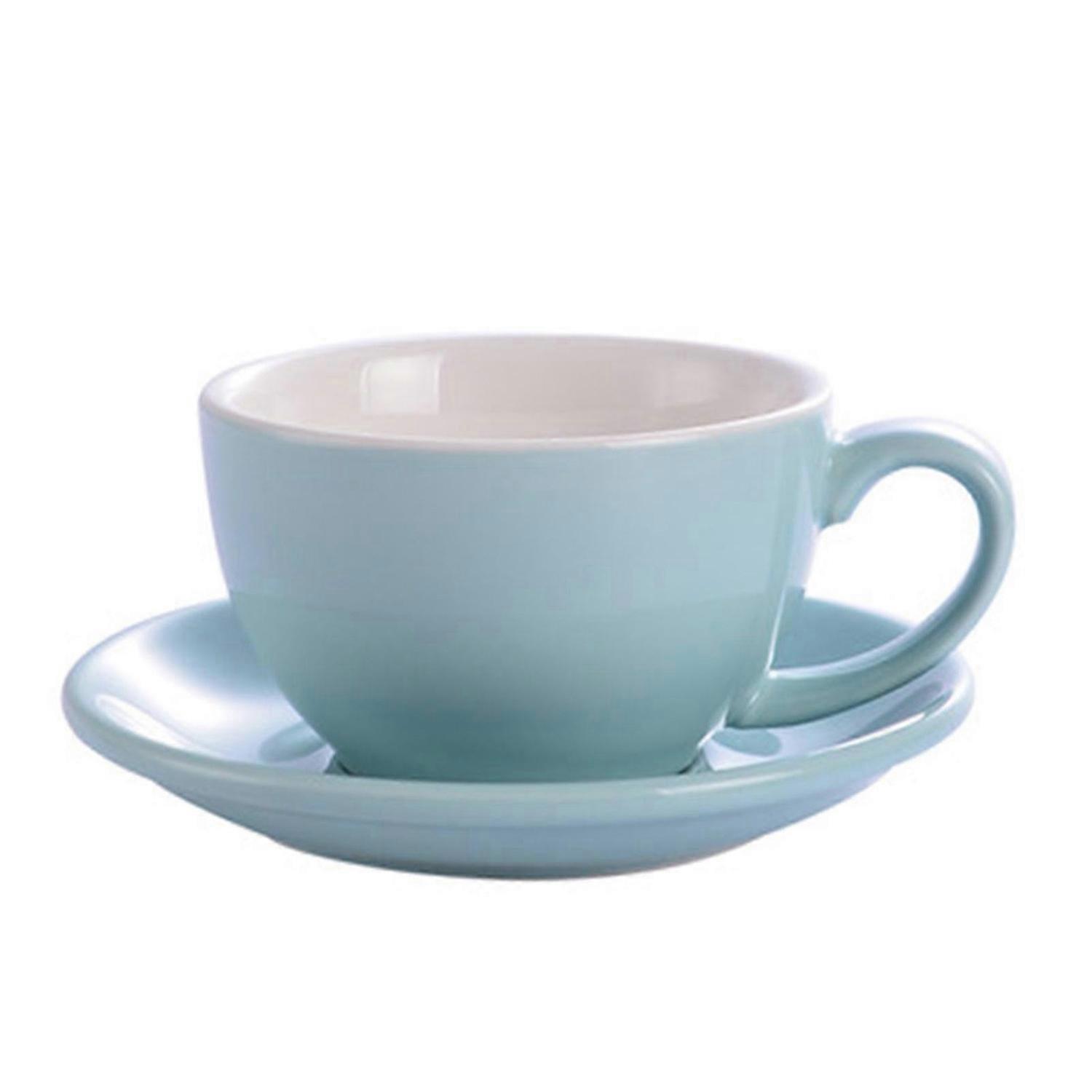 Porcelain Cups Saucer Set for Cappuccinoes Large Capacity Morning Tea Cup with Handle for Adults