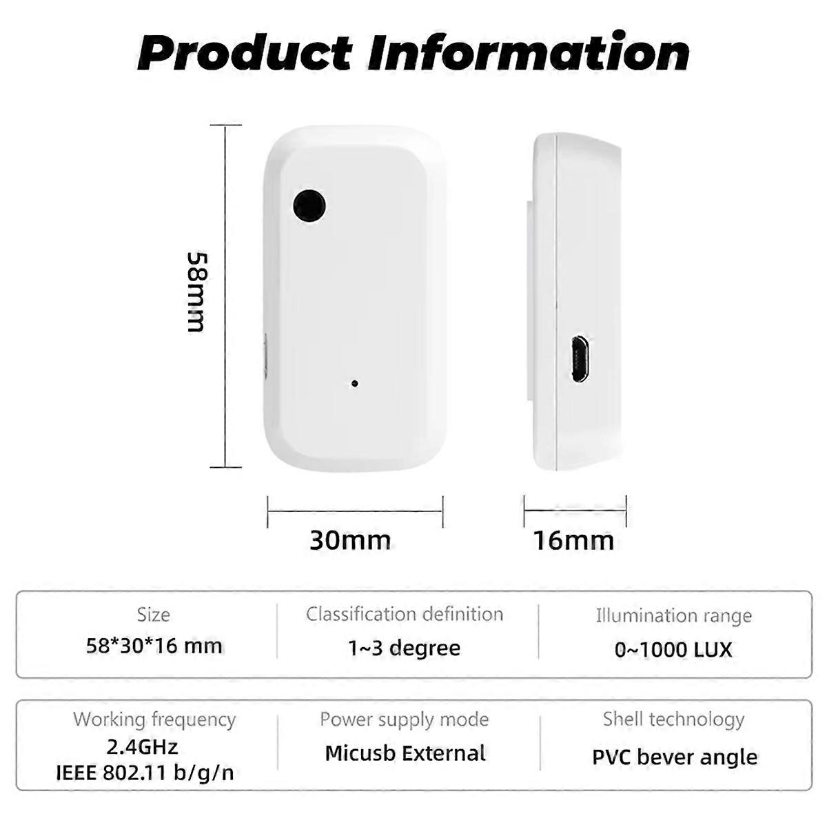 Tuya WiFi Light Sensor Smart Home Illumination Sensor