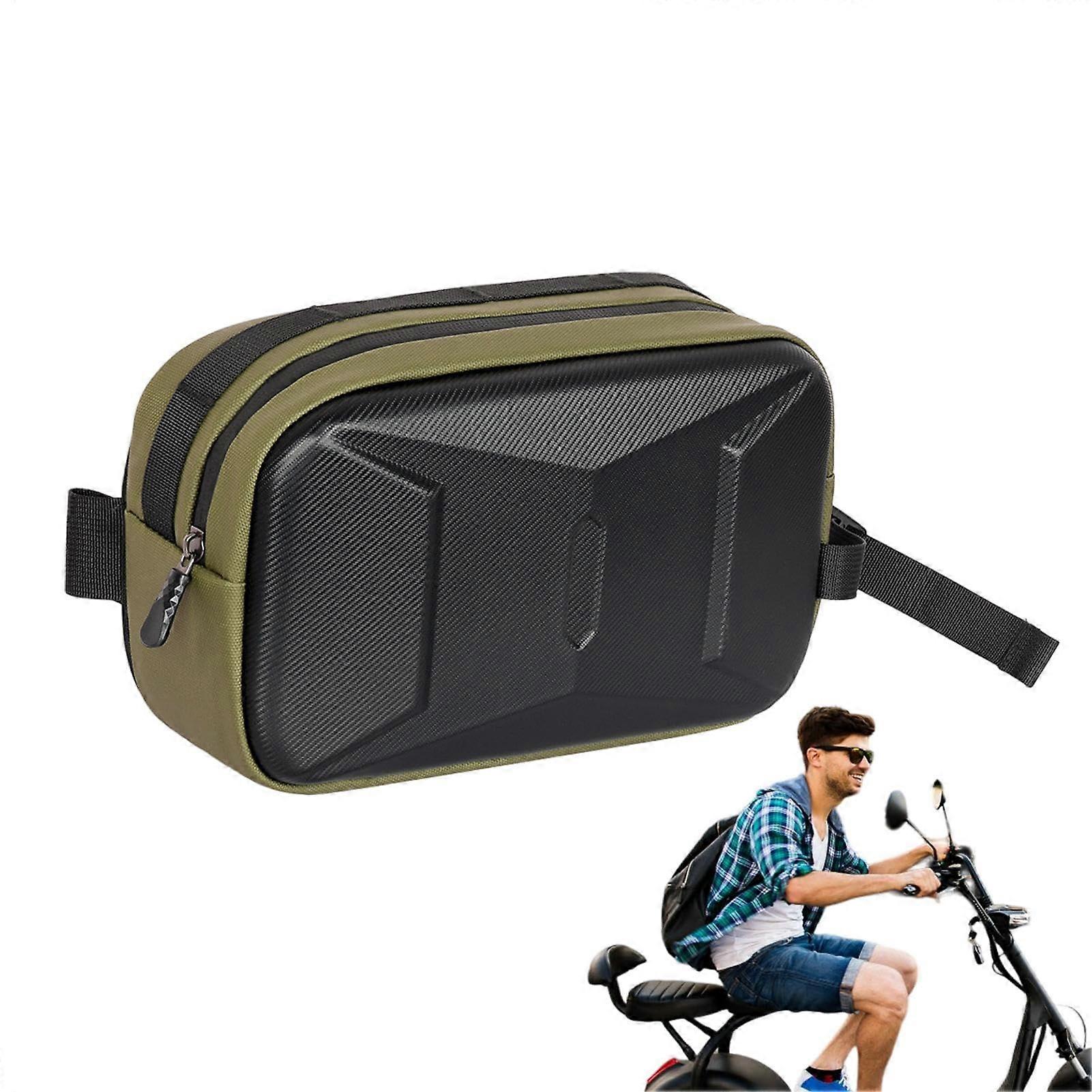 Bicycle handlebar bag – Phone holder on the handlebar, waterproof bag for bicycle handlebars  Saddle bag, bicycle storage Green