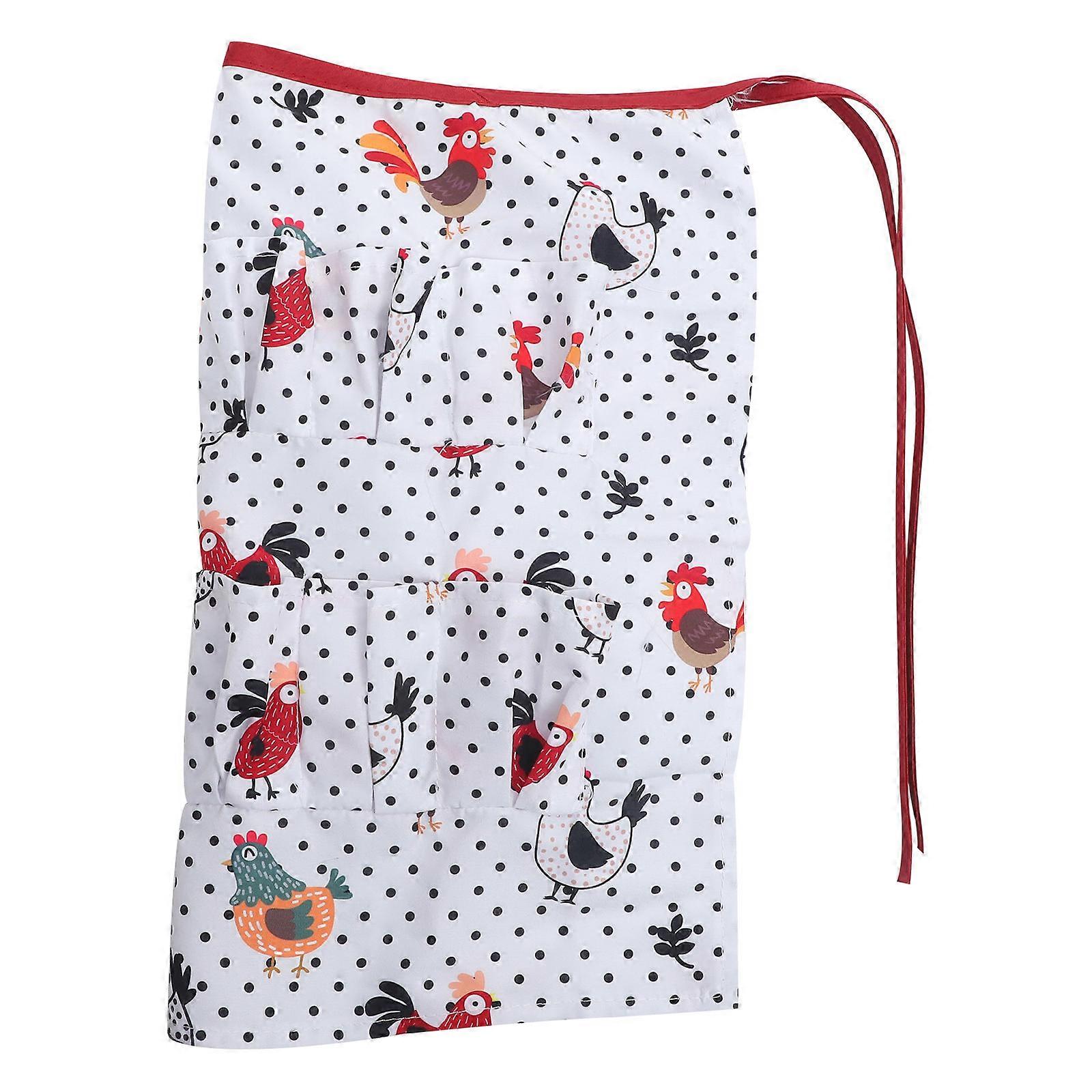Egg Pocket Apron Farm Work Holding Small Items Rectangular Pockets Multi 1Pcs