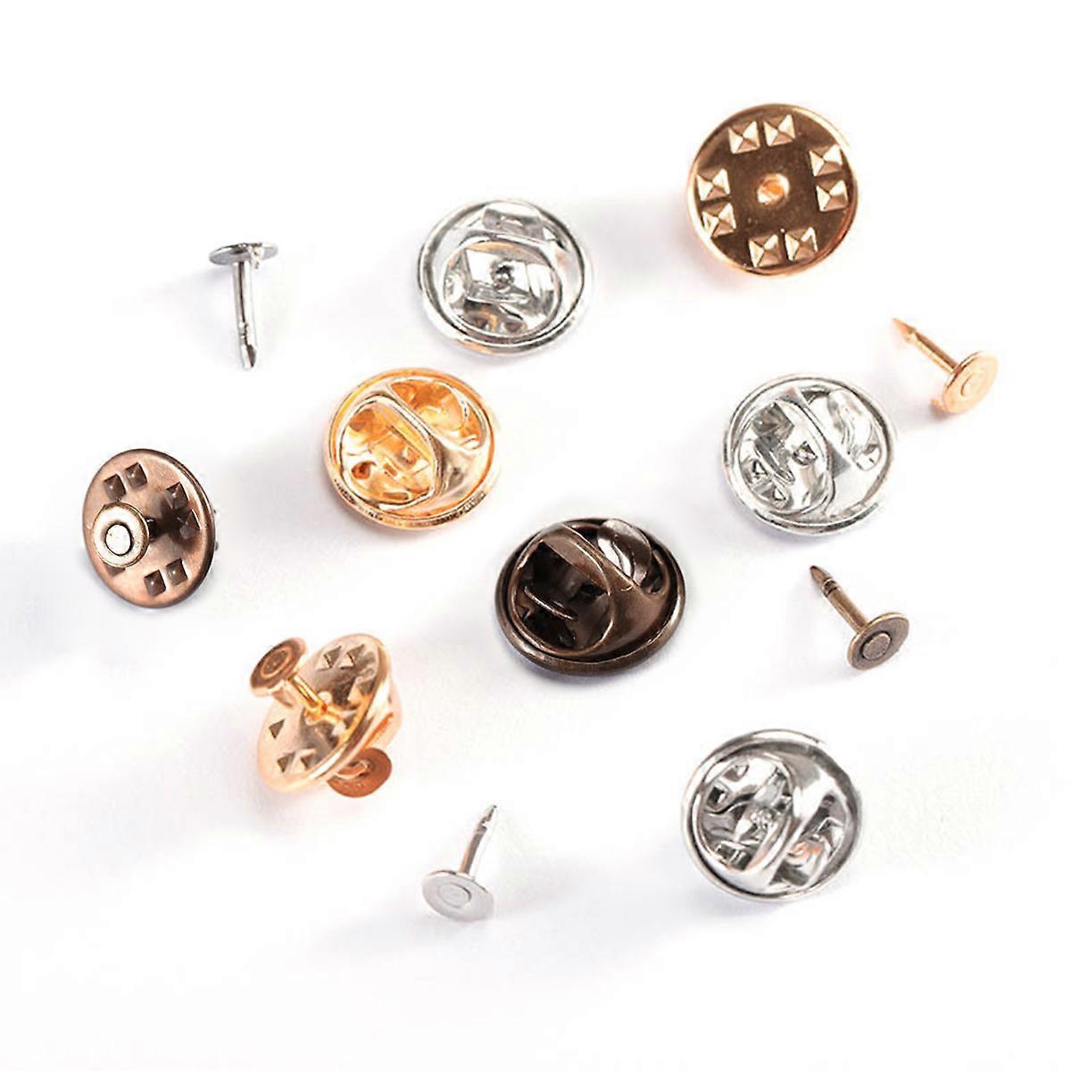 Hat Pin Backs Brooch Pin Backs Clasp Jewelry Making DIY Enthusiasts Assorted Color 1.10x1.10x0.80cm Copper 150Set