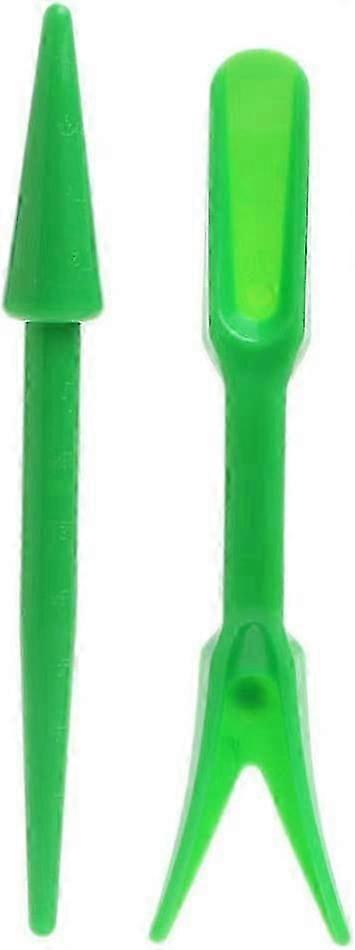Garden Plastic 2Pcs Seedling Dibber Hand Weeder Garden Weeding Tool Root Repoval to Save Effort to Eliminate Dandelions