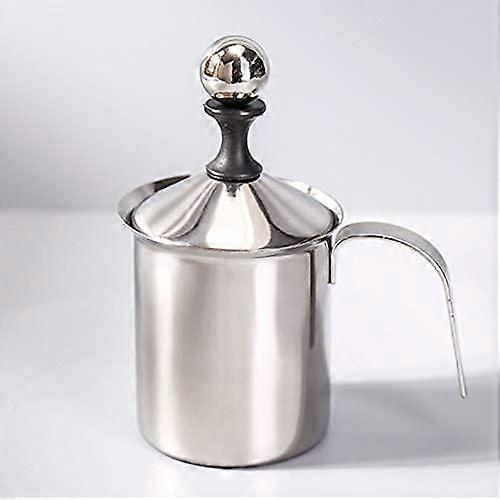 Manual Milk Frother, 400/800 Ml, Stainless Steel, Double-Mesh, Handheld, For Cappuccino And Coffee