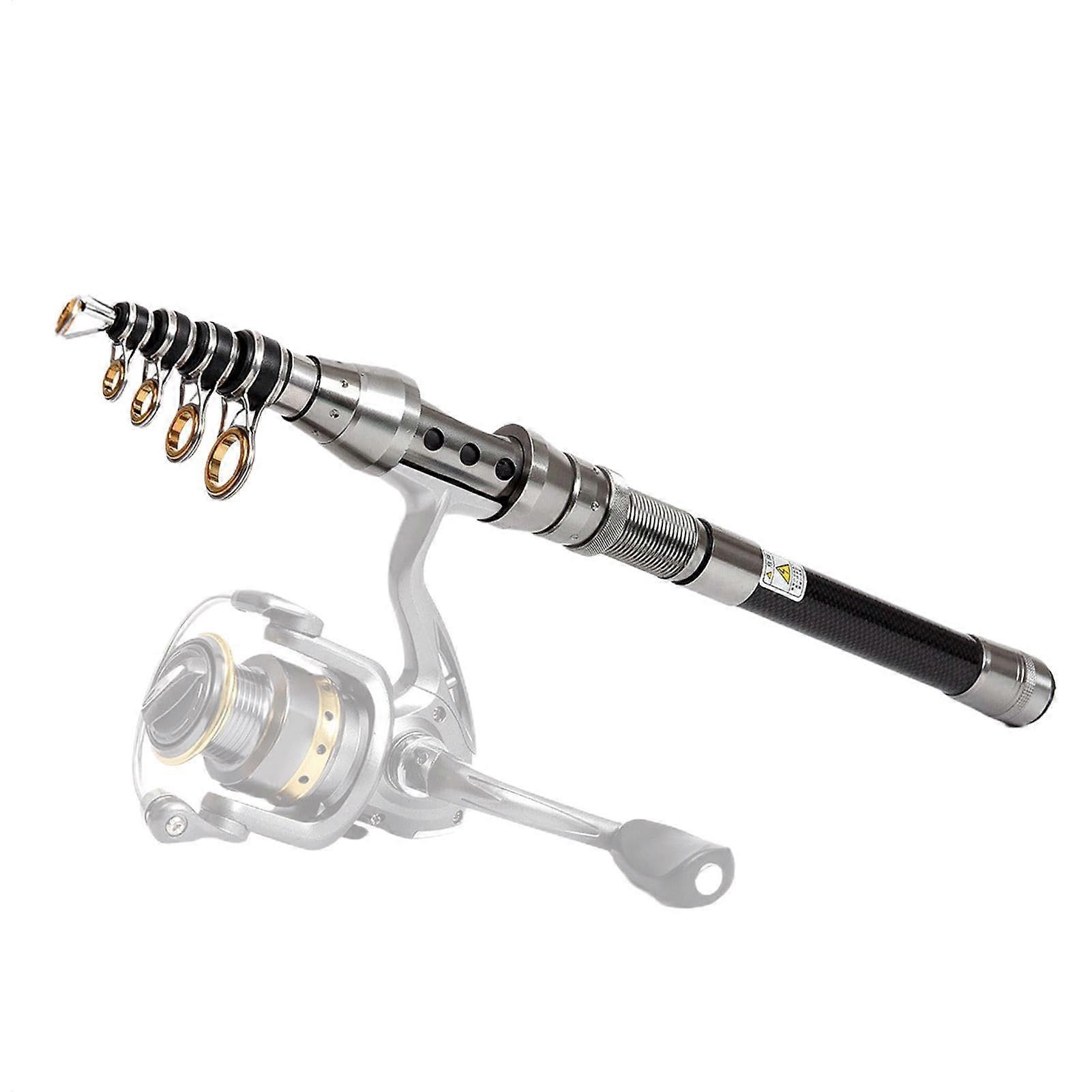 Telescopic Fishing Rod, Lightweight AntiTangling BeginnerFriendly, Steel Reel, RustResistant, 1.8m