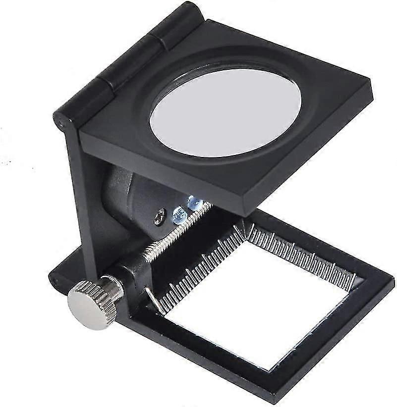 Thread Counting Magnifiers With Scale 10x Screen Magnifier Folding Stand Fabric Magnifying Glass With Led Light For Textile Optical Jewelry Tool