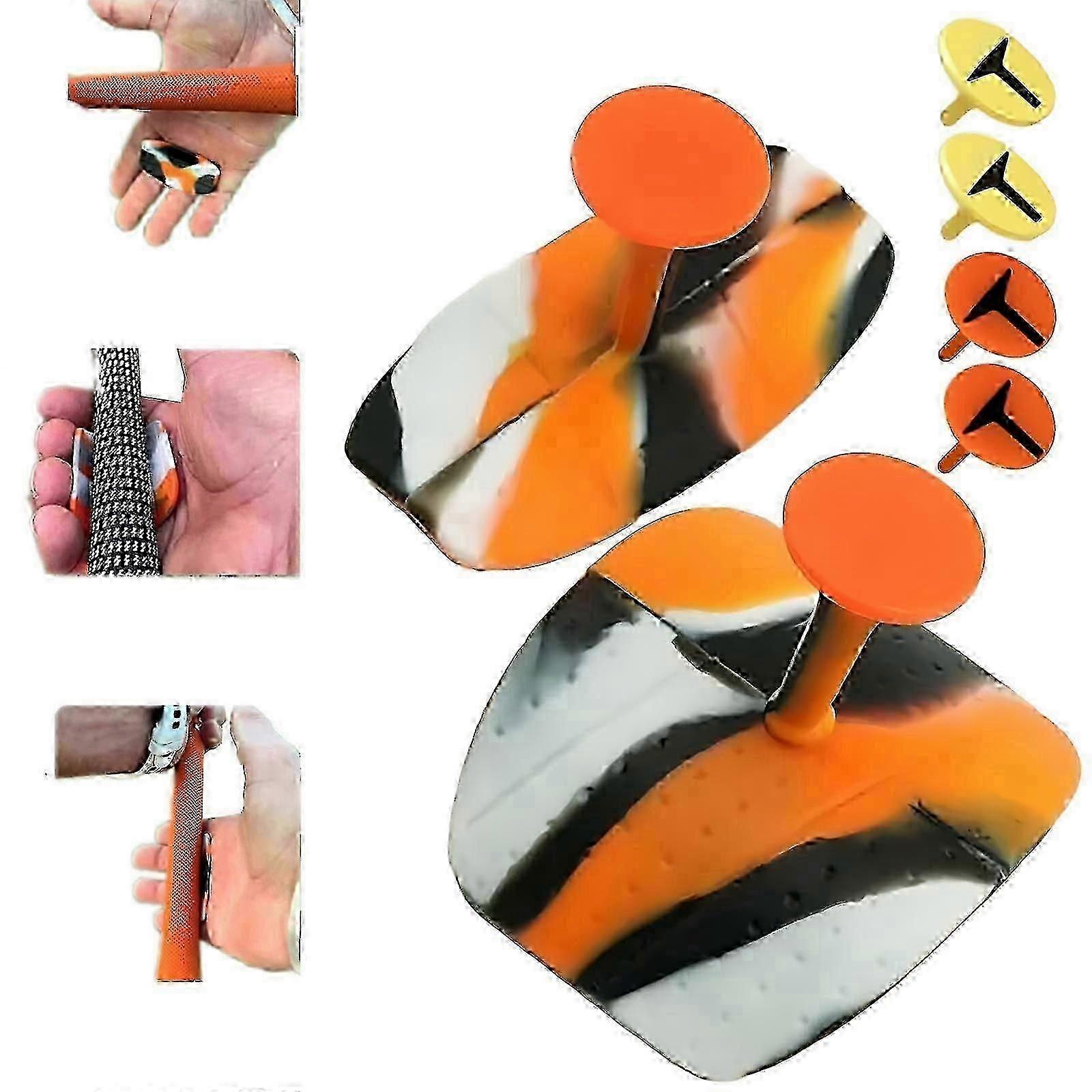 Anti-Slip Golf Club Grip Enhancer - Anti-Friction Pad T-Magic Clinging Pad for Improved Swing & Performance, Gold Training Aid