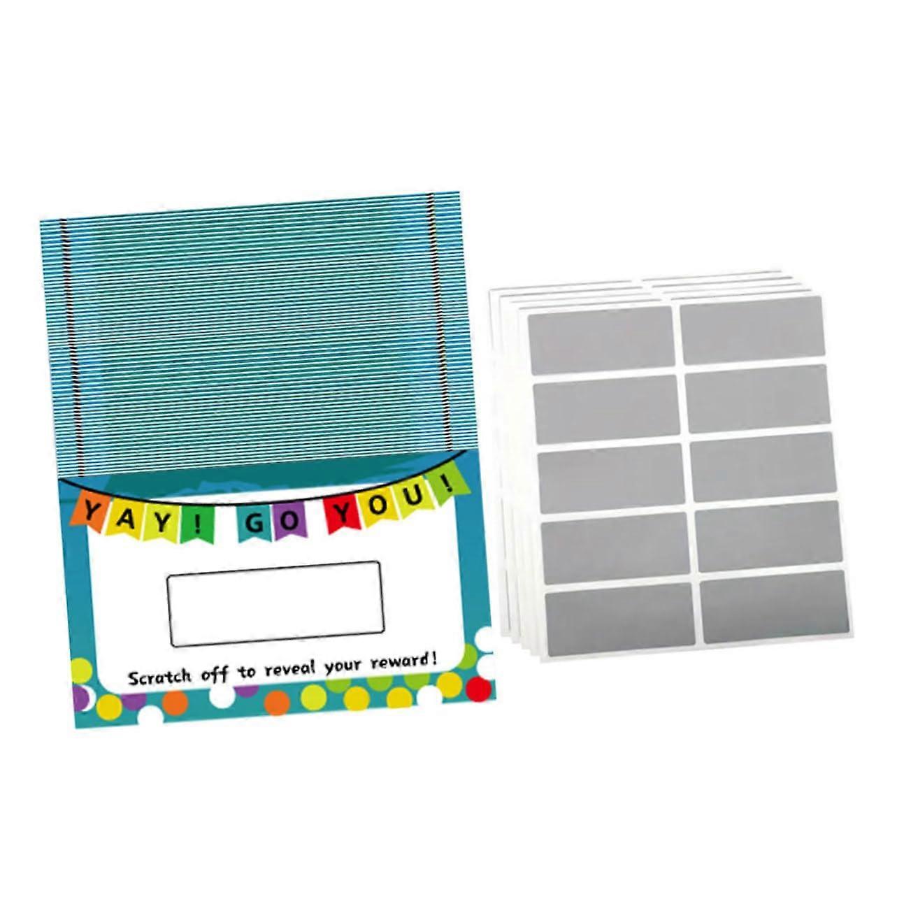 50 Sheets DIY Scratch Cards Set Birthday Cards DIY Cards Party Scratch Cards