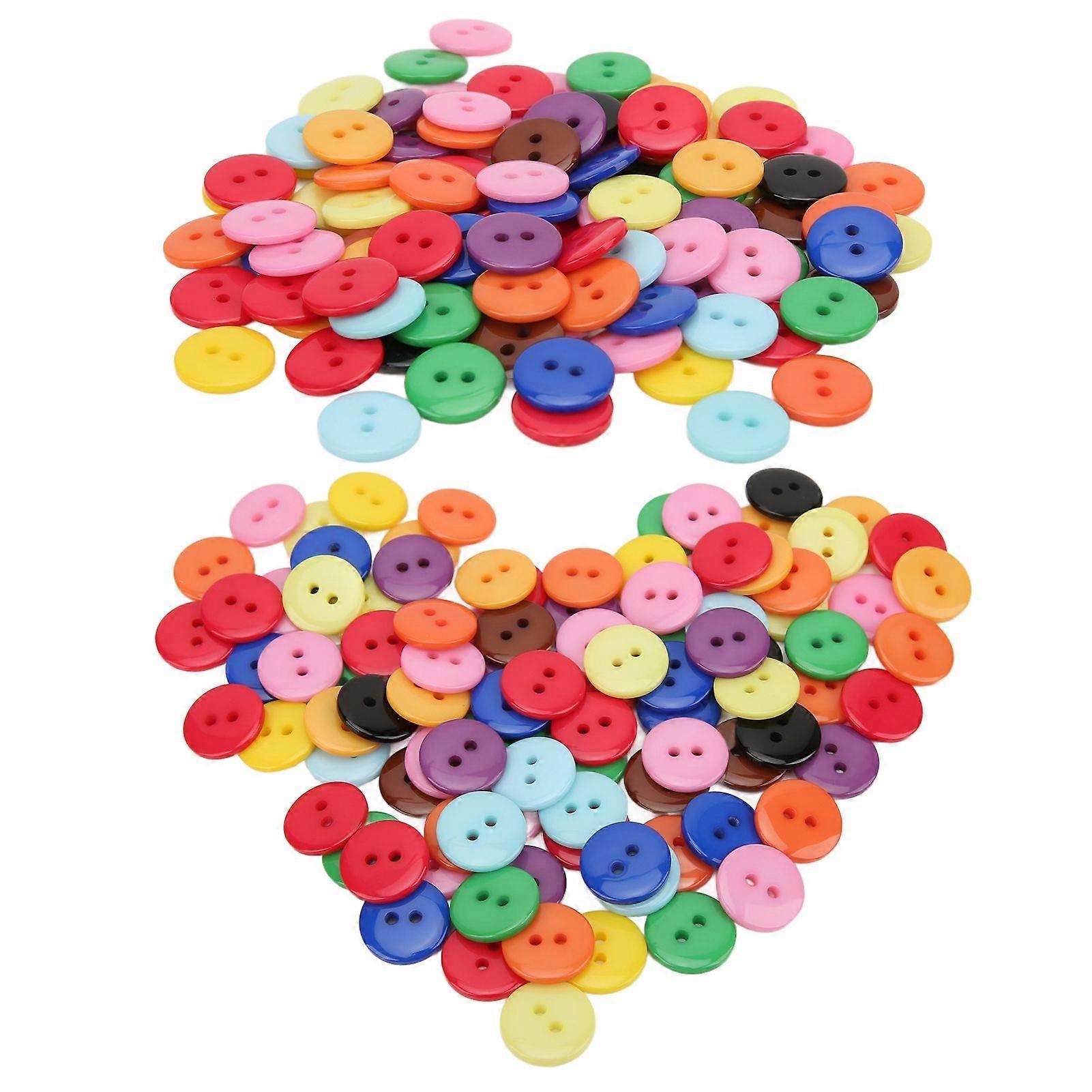 2025 Latest Model 200pcs Sewing Buttons NonFading MultiColored Durable
