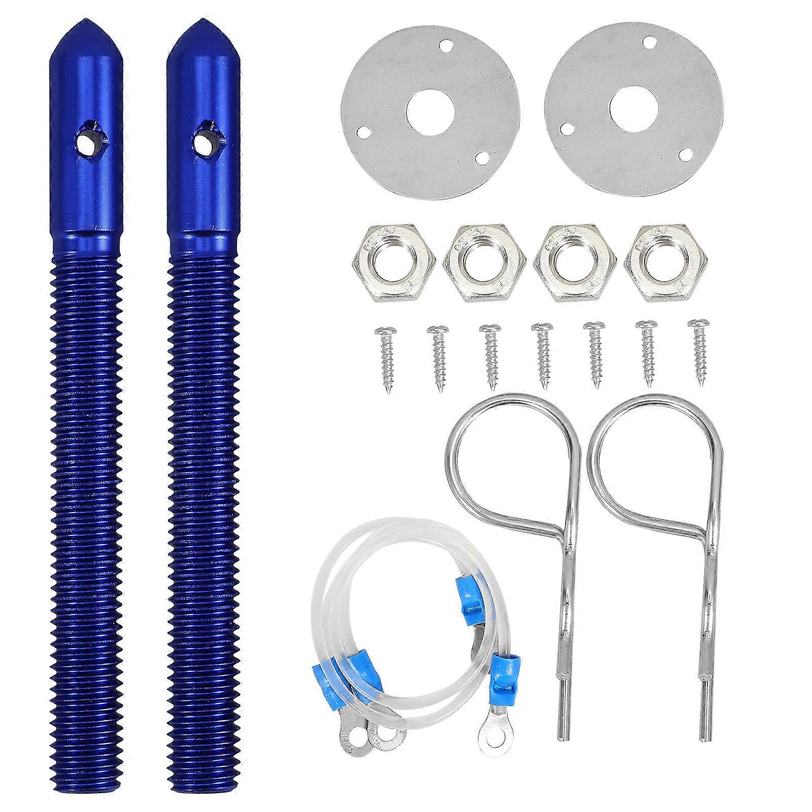 Aluminum Alloy Hood Pins Kit for Car Engine Hood Locking Clips – Quick Release Bonnet Lock Compatible with Multiple Models – Enhanced Security &
