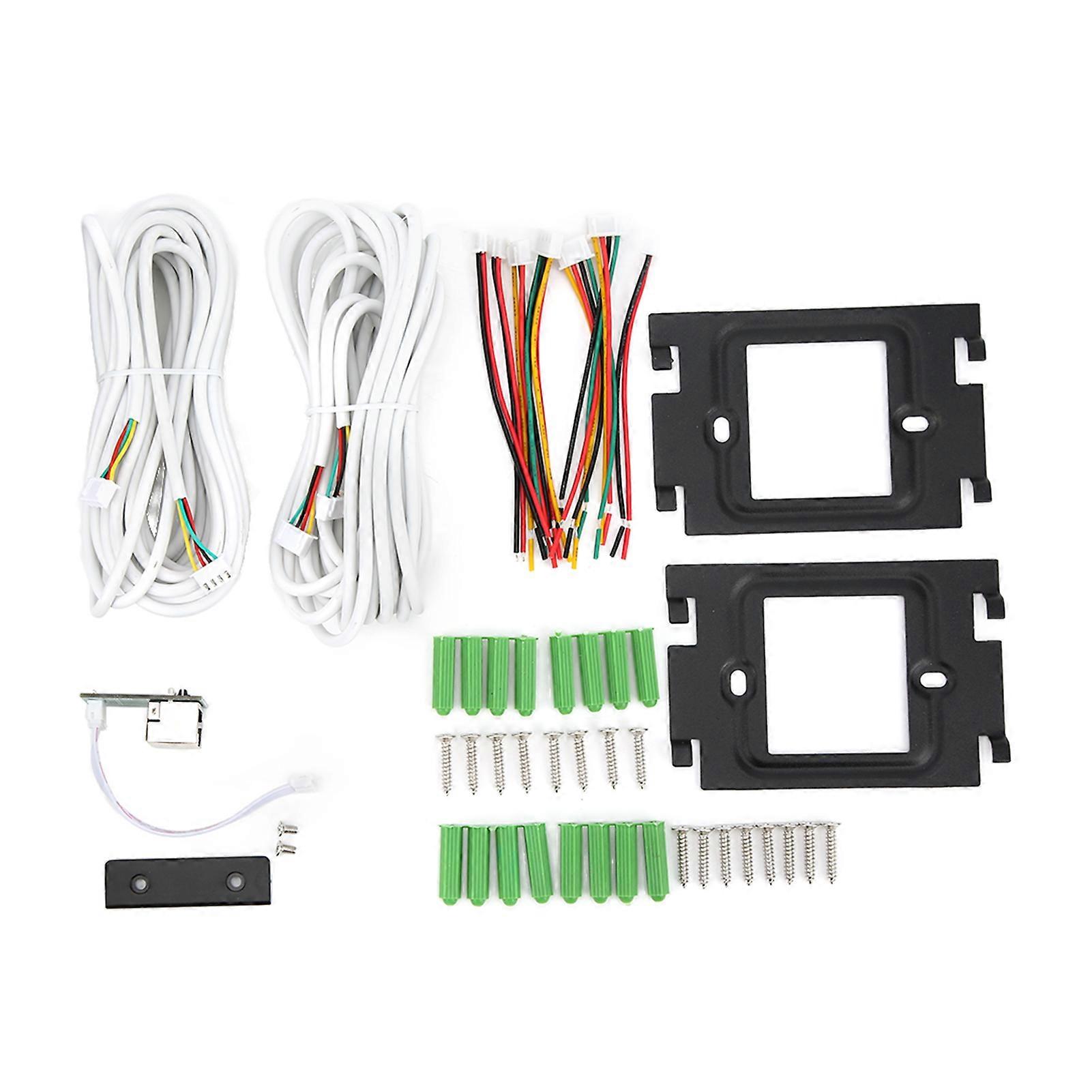 Wired WIFI Video Doorphone with 2pcs 10in Screen Phone Monitor for Home Villa for TUYA 100‑240VEU Plug
