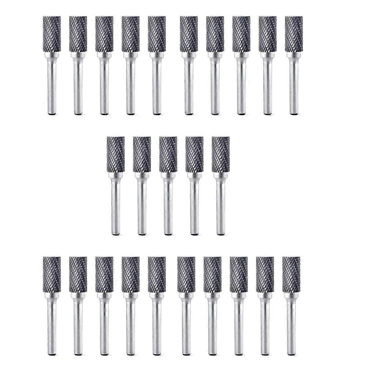5Pcs SA-5 Tungsten Carbide Burrs Cylinder Shape Double Cut Rotary