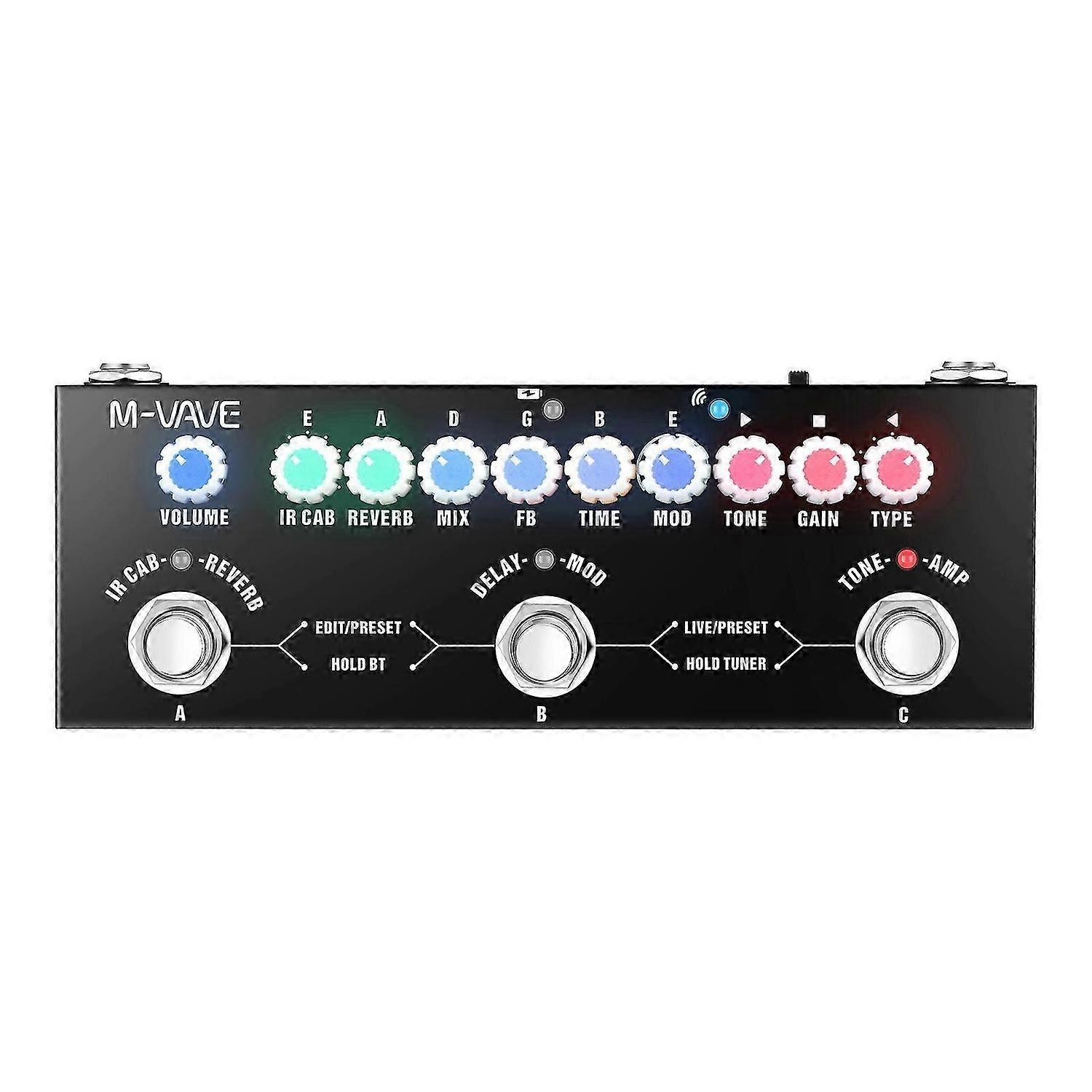Electric Guitar Multi Effects Pedal with 9 Classic IR 2 Modulation Effects Tuner fL Ft