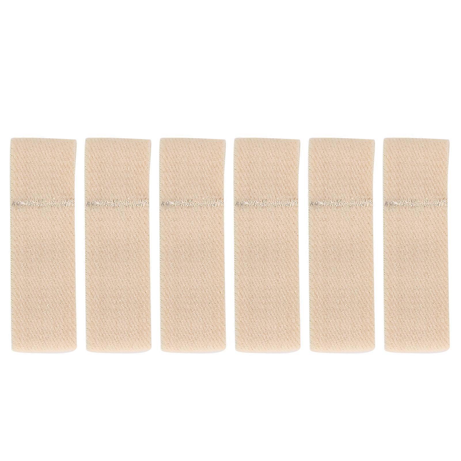 6pcs Elastic Toe Wrap Splint Soft Finger Hammer Toe Straightener Separator Bandage