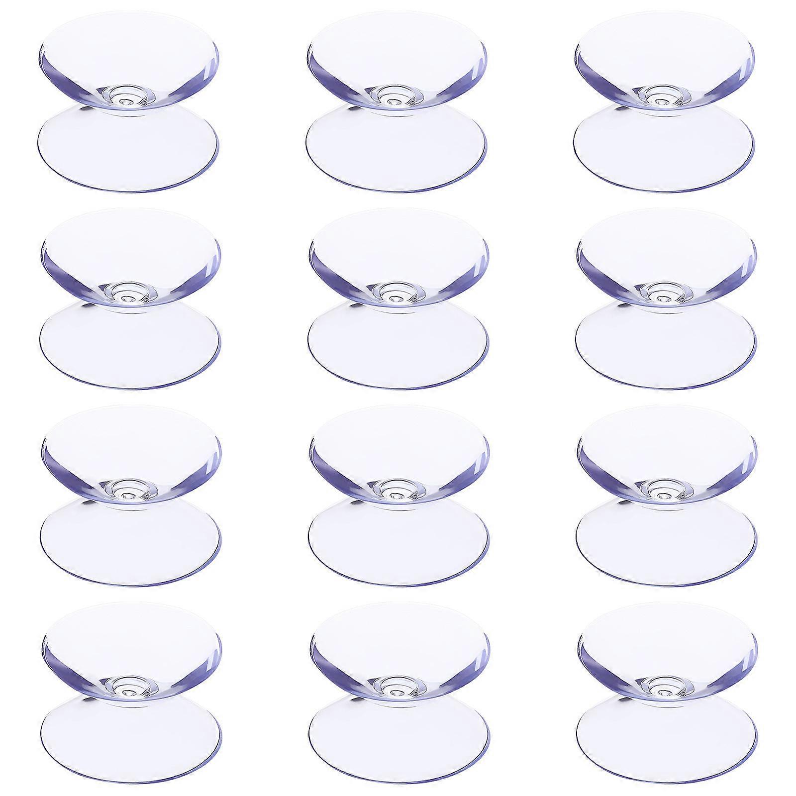 Dual Side Clear Suction Cup Small for Mirrors and Furniture 10*20mm Anti-slip 12Pcs