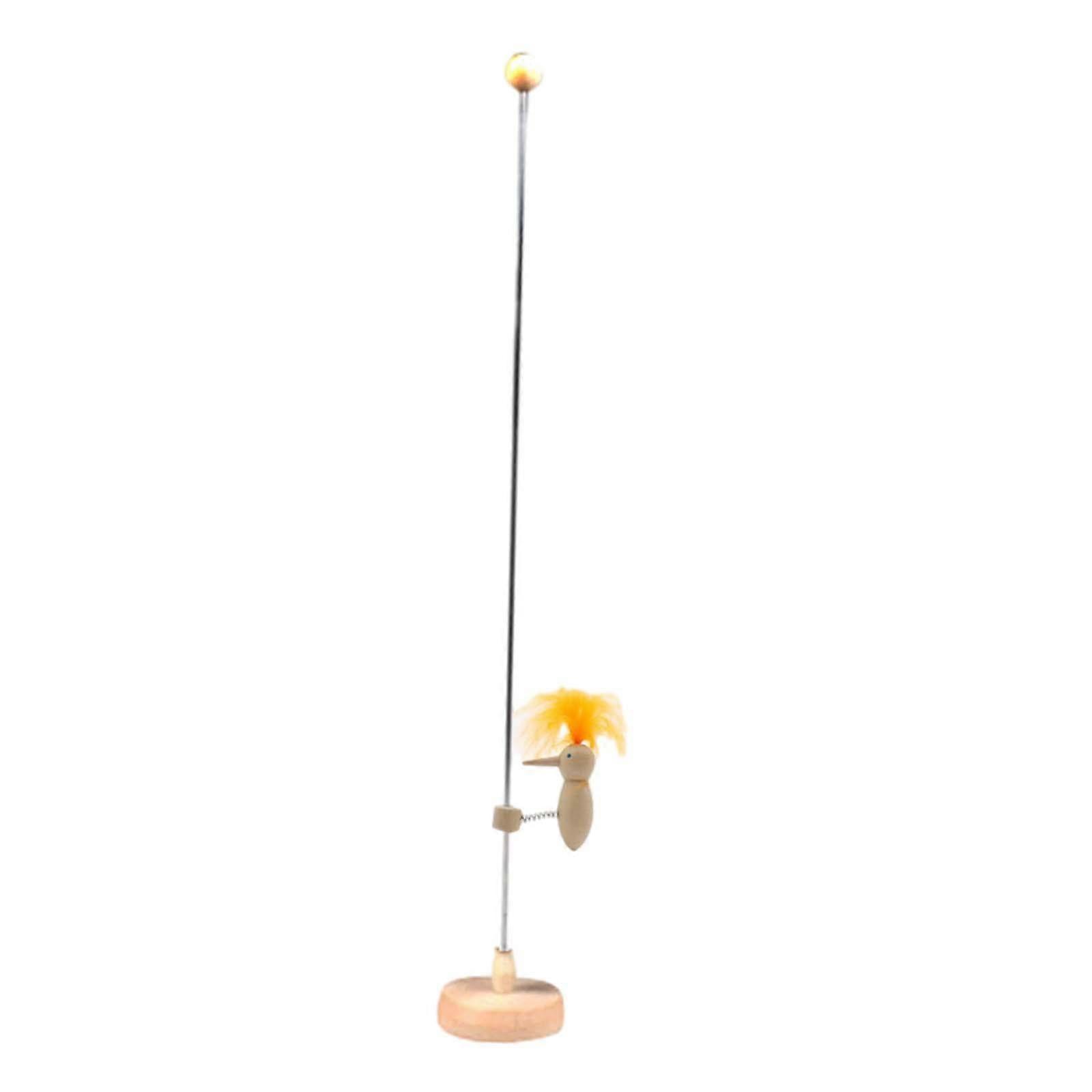 Funny Pecking Bird on a Pole Bird Perch Picking End'
