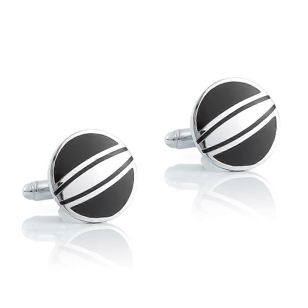 Herrenhemd Manschettenknöpfe Klassische Runde Gebackene Emaille Manschettenknöpfe Herren Französische Manschettenknöpfe