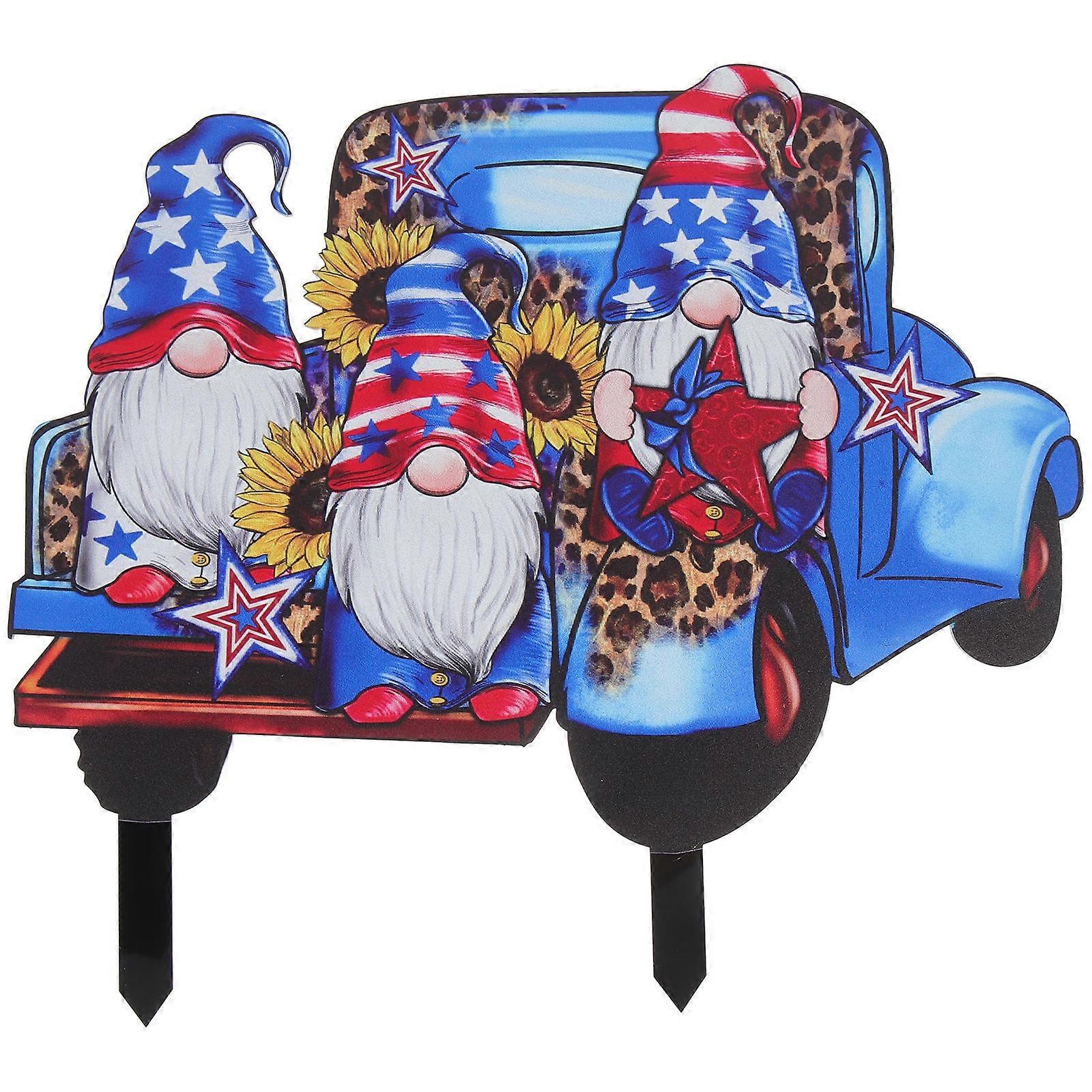 It sounds like you're looking for information or a description about a specific type of lawn decor — the **"Independence Day Sign Patriotic Gnome