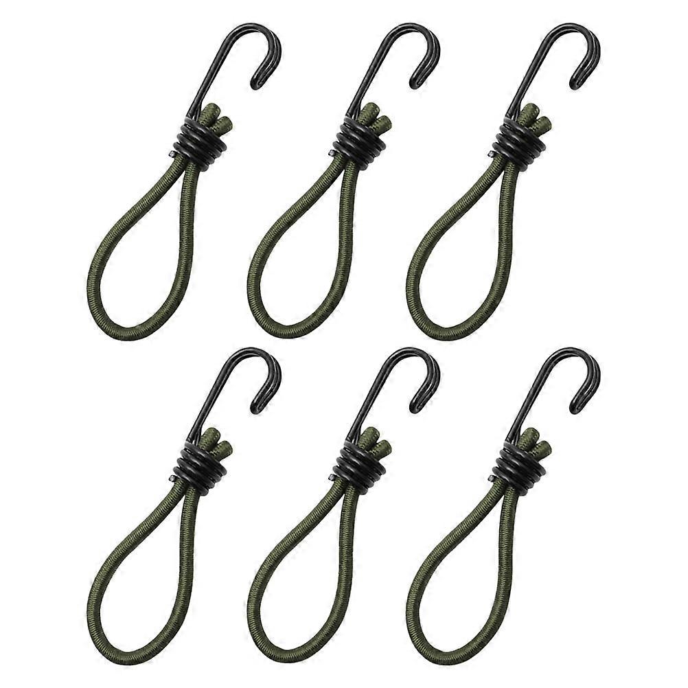 Elastic Rope Buckle Tent Accessories Outdoor Tent Clips Camouflage 6Pcs