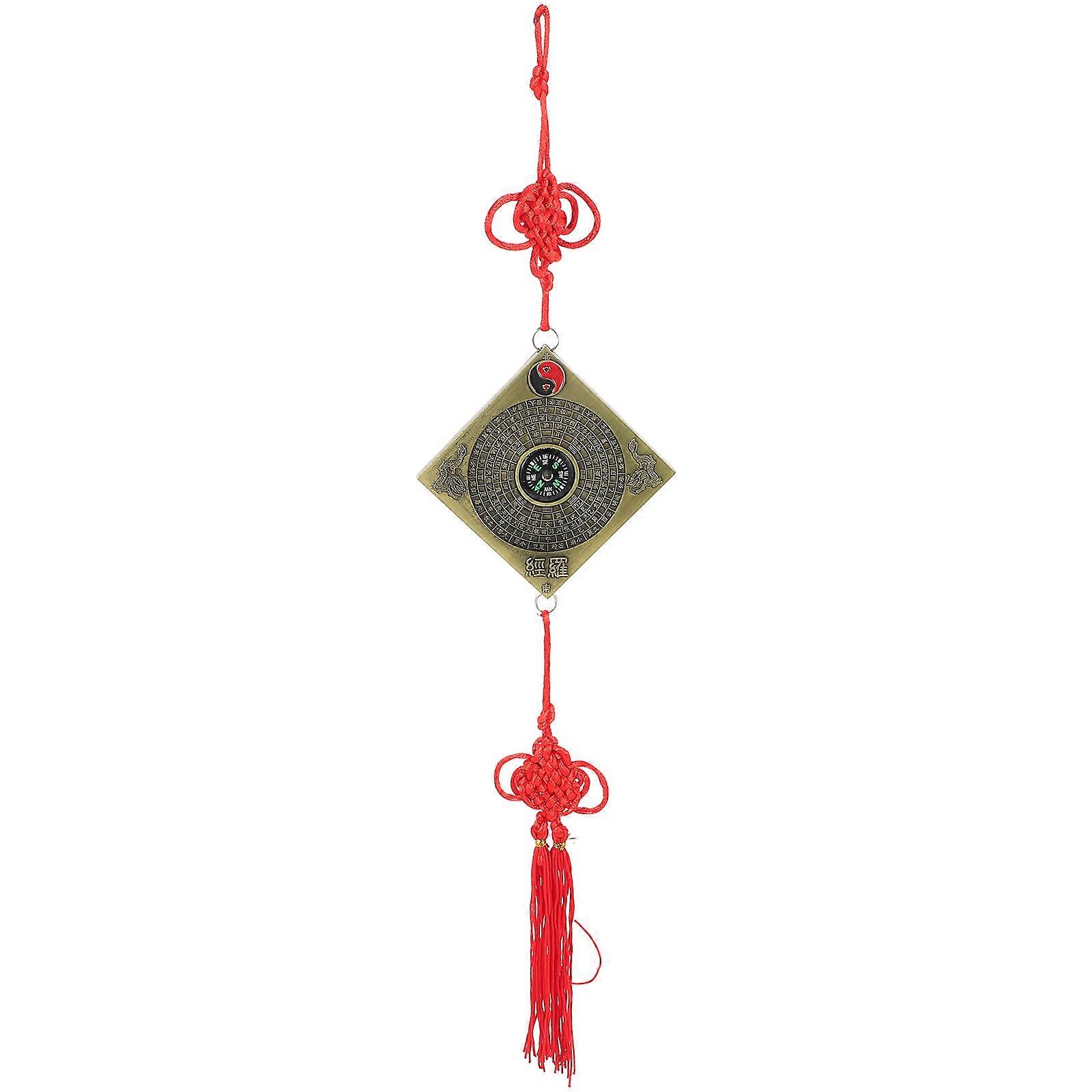 Compass Pendant Rotating Feng Shui Arrangement Alloy Keychains 1Pcs