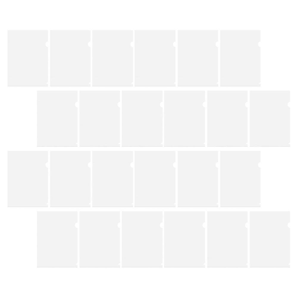 Plastic Covers For Paper Clear Document Jackets L-Shaped Design A4 Size Pp Material File Organization 40Pack