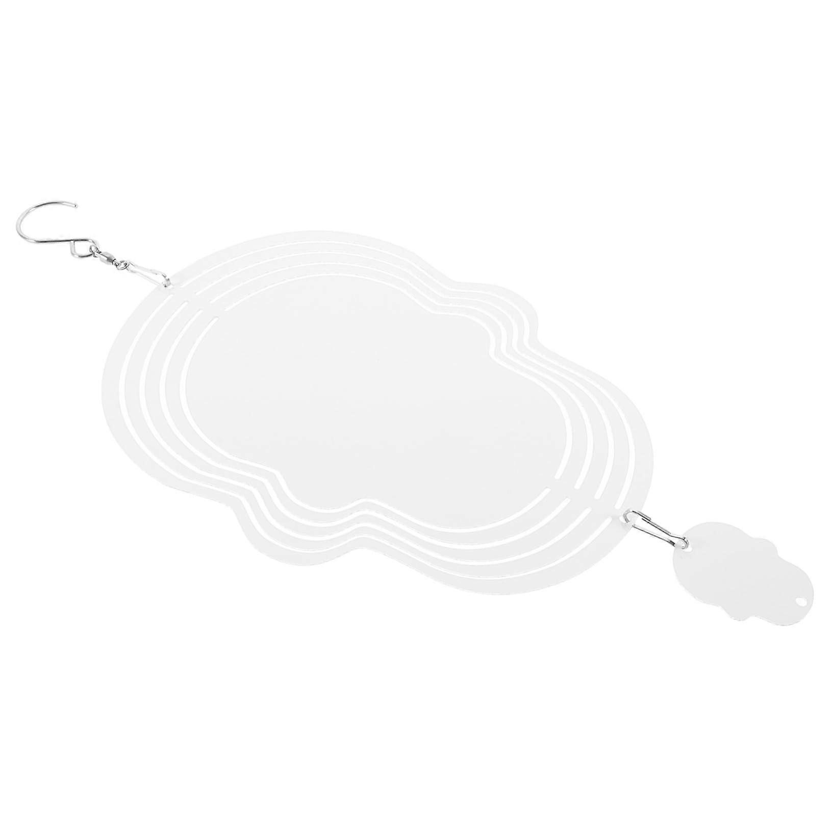 Sublimation Wind Spinner Hanging Wind Chime Ornament DIY Aluminium White