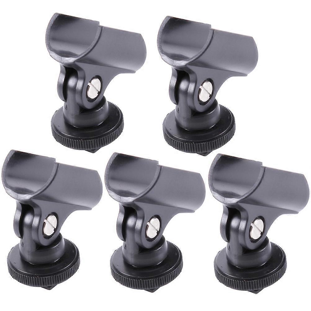 Microphone Clamp Mount For Interviewing Professional Users Adjustable Angle Durable Design 5Pcs