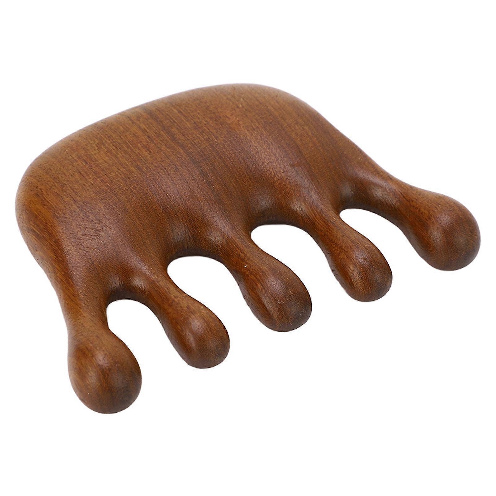 Sandalwood Scalp Scraping Massage Comb Men Women Portable Mellow Wide Tooth Gua Sha Comb for Neck 