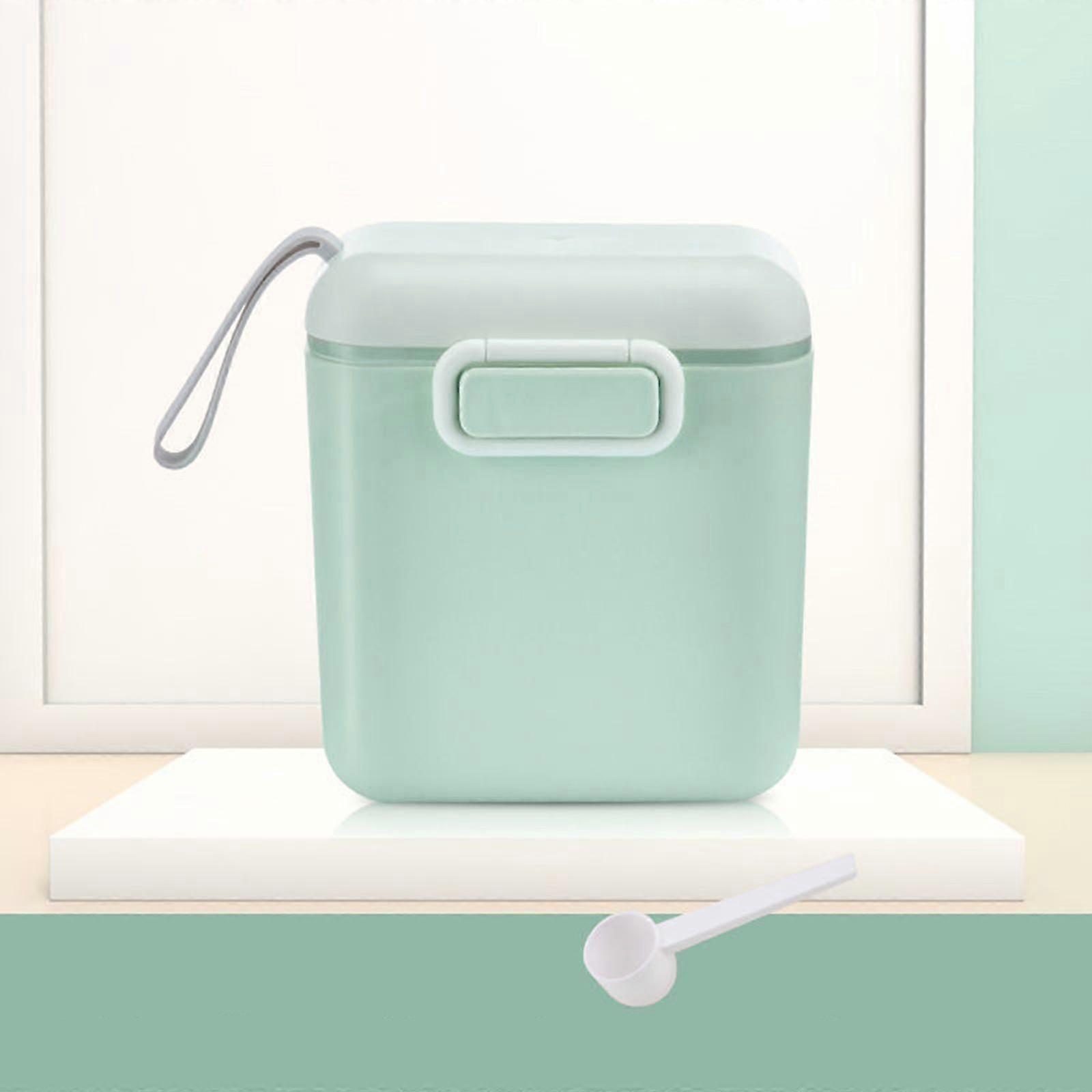 Miarka do mleka w proszku Dozownik mleka w proszku, pojemnik na mleko w proszku dla niemowląt 400 ml / 800 ml, pudełko do przechowywania mleka w proszku za jednym dotknięciem z łyżką do podróży