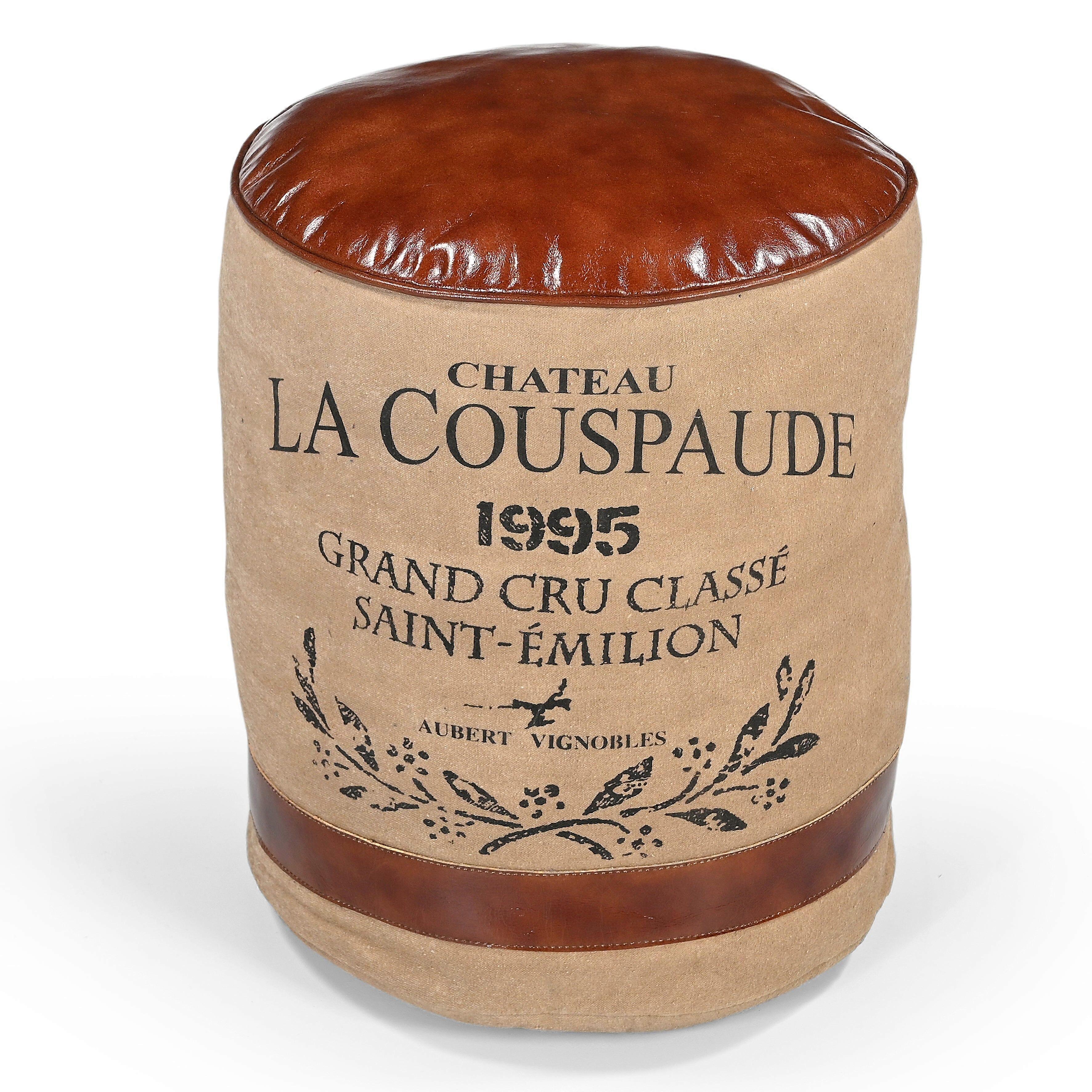 Philbee Interiors Chateau Canvas The Charlotte Ottomans Footstools & Poufs