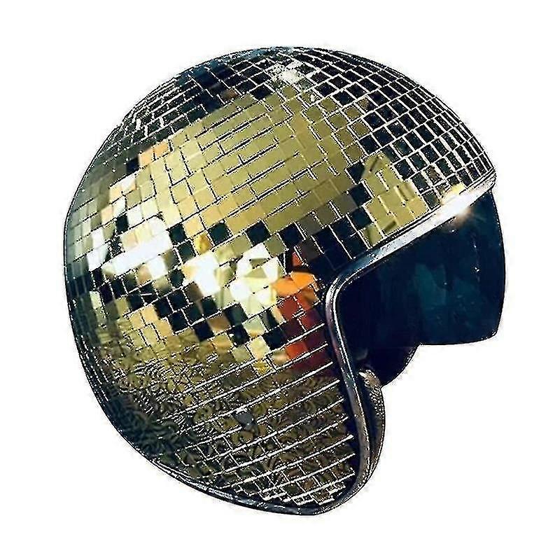 disco ball helmet with retractable visor for nightclub party props