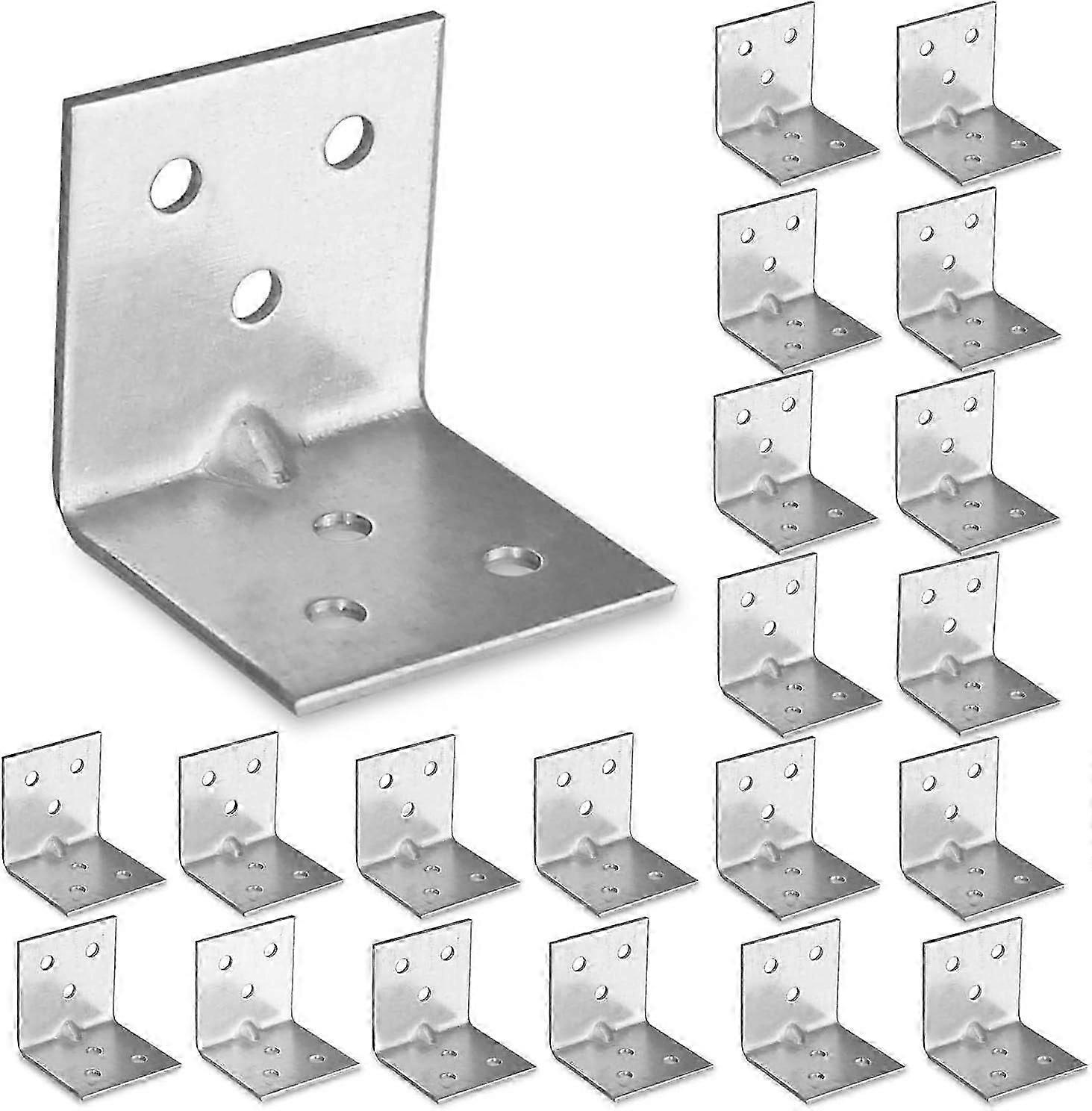 20 x renfort d’angle (32 x 32 x 38 x 1,5) support de fixation à angle droit, support en forme de L, support d’angle en acier à 90 degrés, renfort d’angle