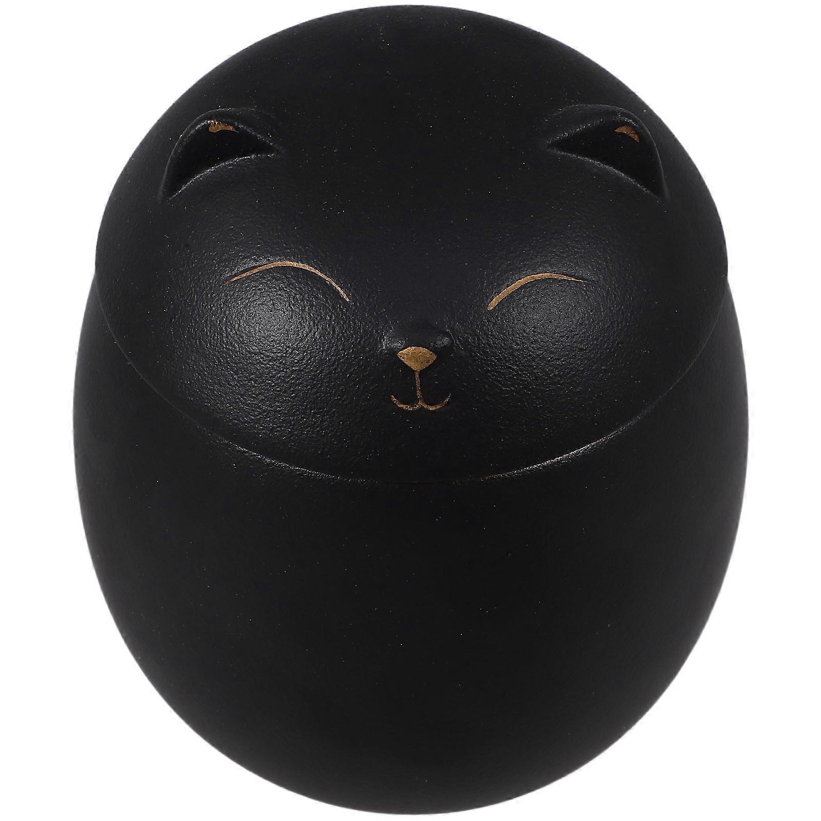 Airtight Tea Container Loose Tea Container Home Decor Cat Figurine 1Pack